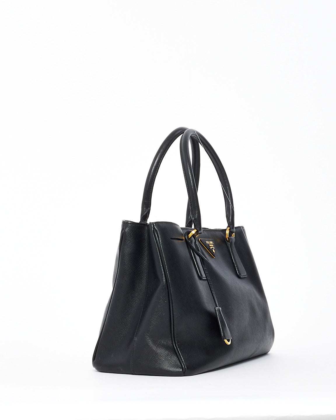 Prada Black Saffiano Leather Galleria Tote Bag