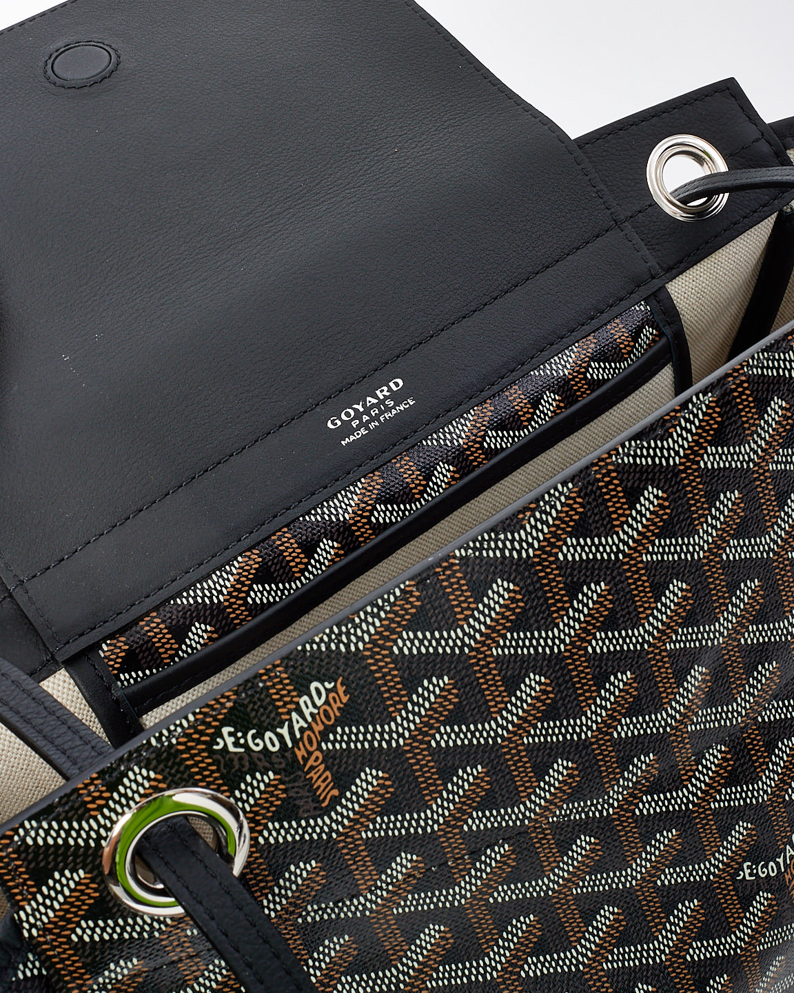 Goyard Black Goyardine Sac Rouette PM Bag