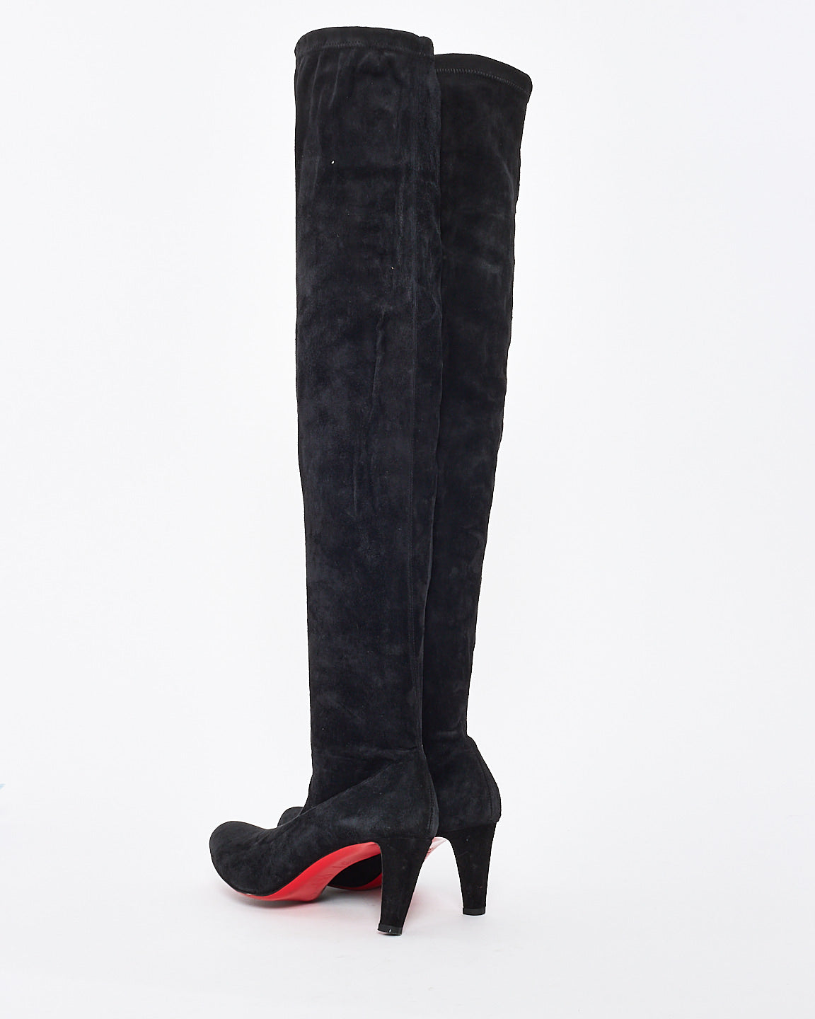 Christian louboutin clearance black suede boots