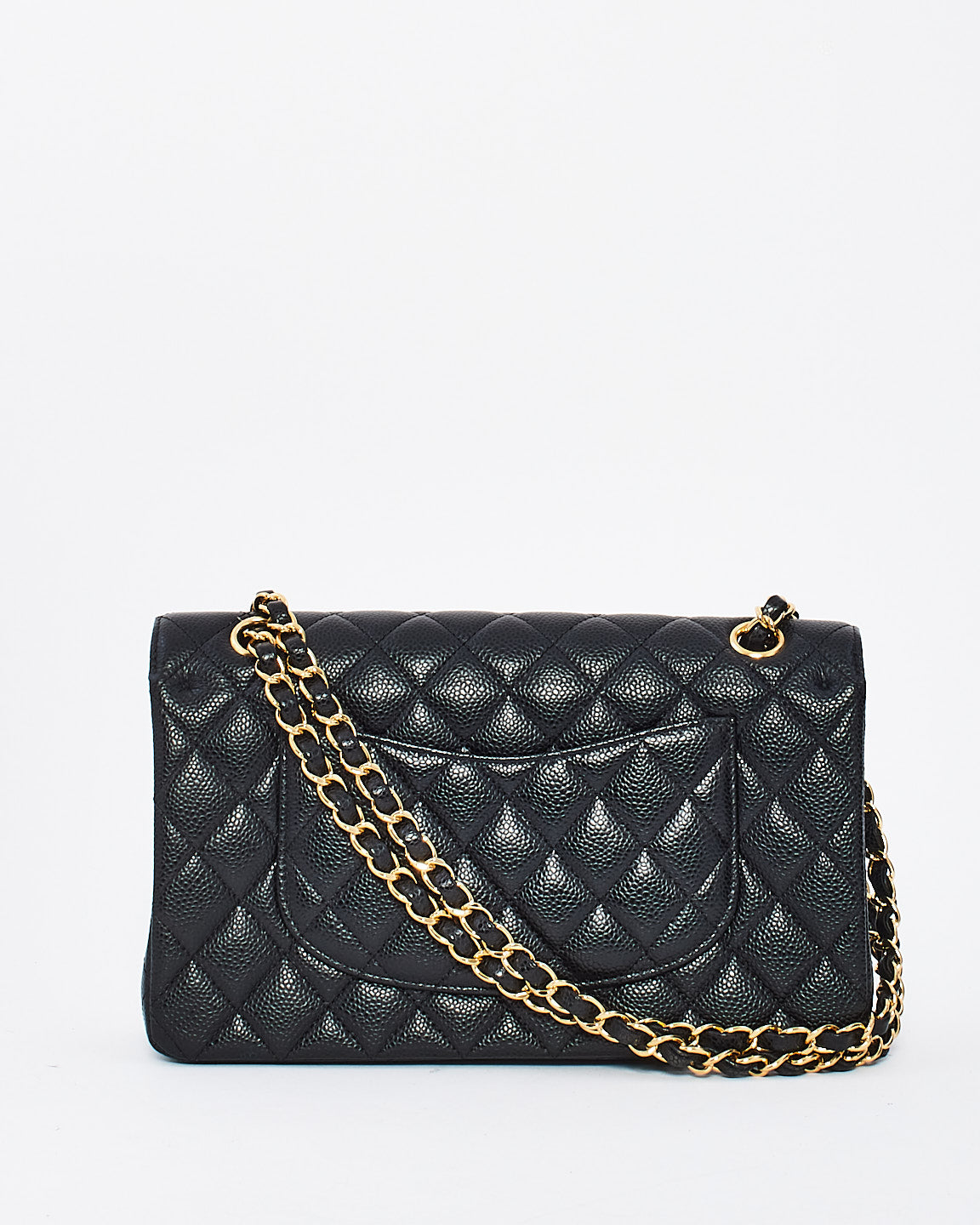 Chanel Black Caviar Leather Medium Classic Flap Bag with GHW