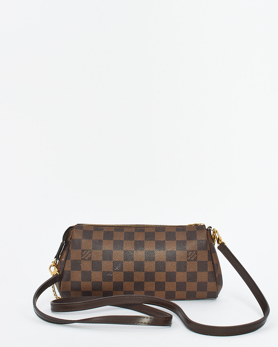 Louis Vuitton Damier Ebene Canvas Eva Clutch Bag