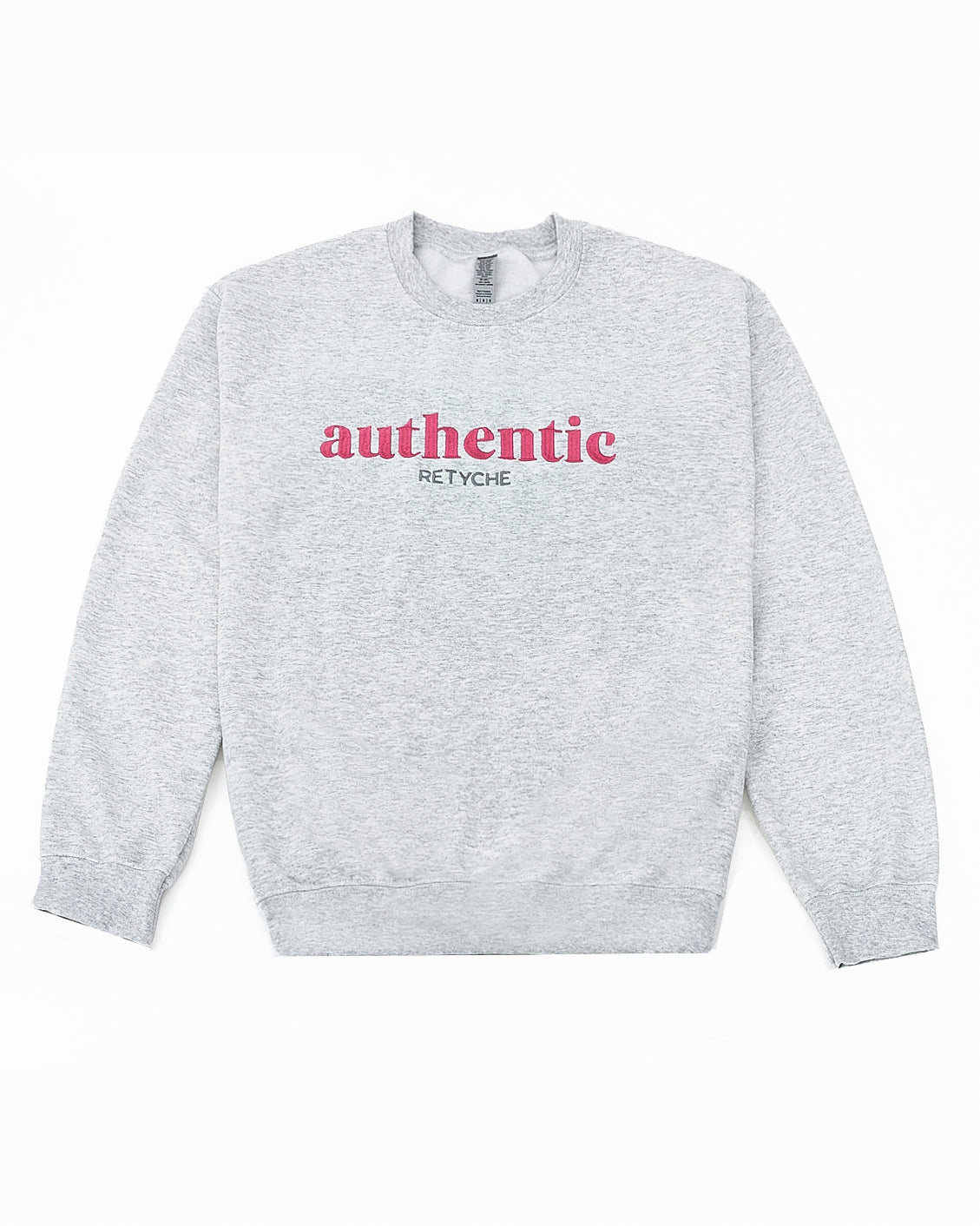 AUTHENTIC GREY/PINK CREWNECK SWEATSHIRT