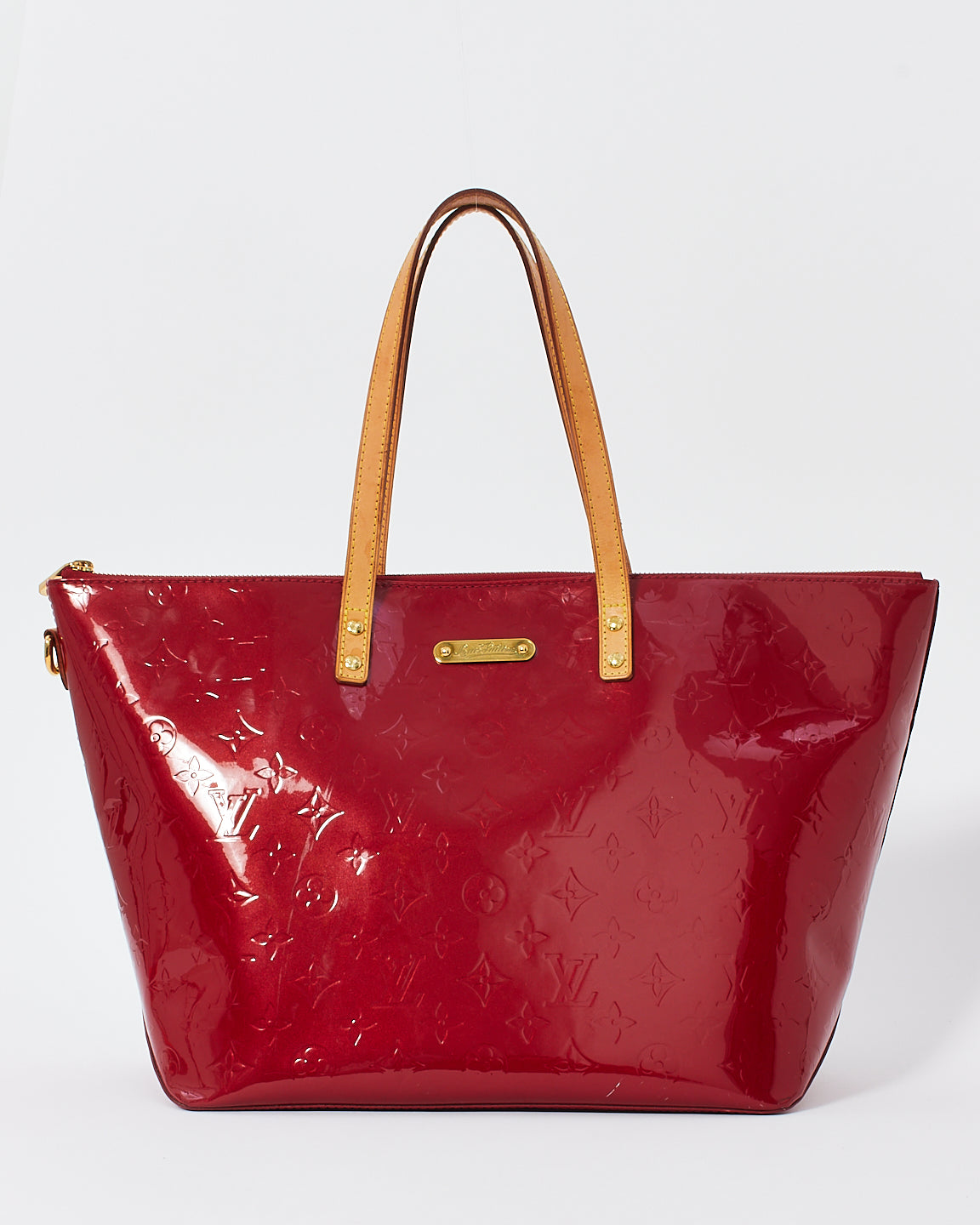 Louis Vuitton Red (Pomme D'Amour) Monogram Vernis Bellevue GM Tote Bag