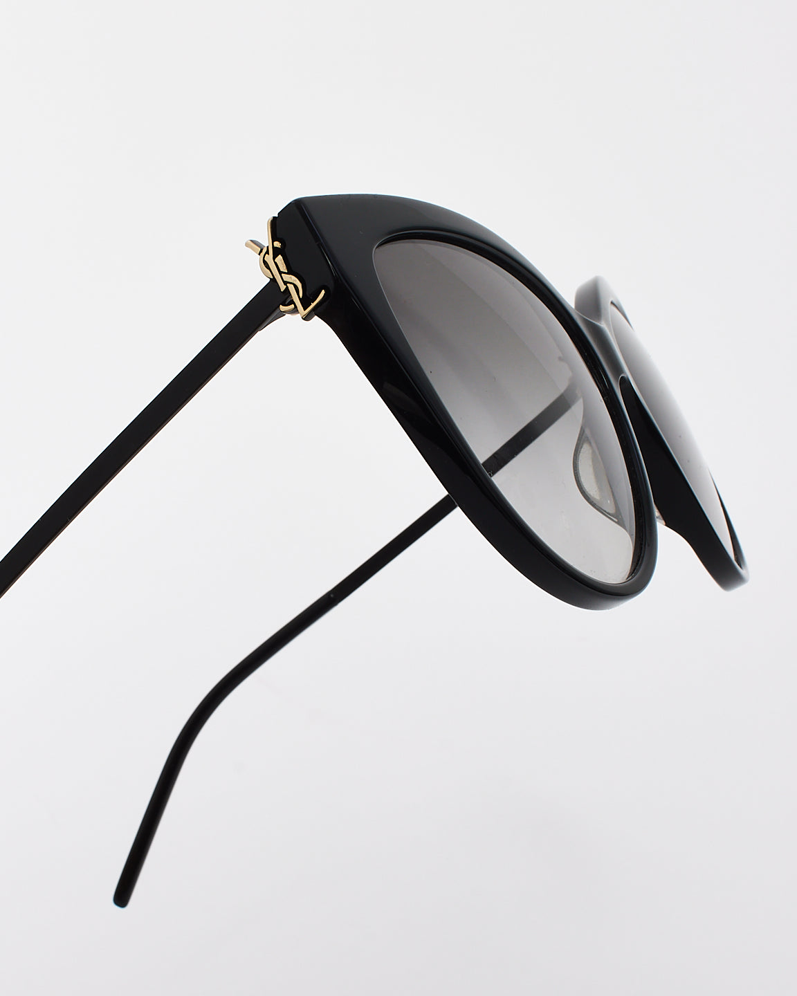 Saint Laurent Black Acetate Cat Eye Sunglasses SLM48S