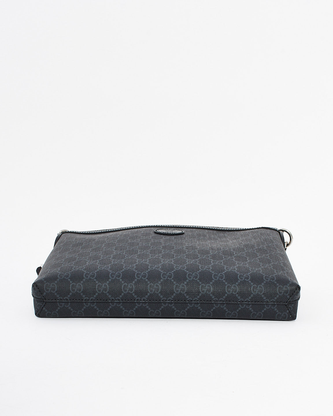 Gucci Black GG Supreme Canvas Interlocking G Messenger Bag