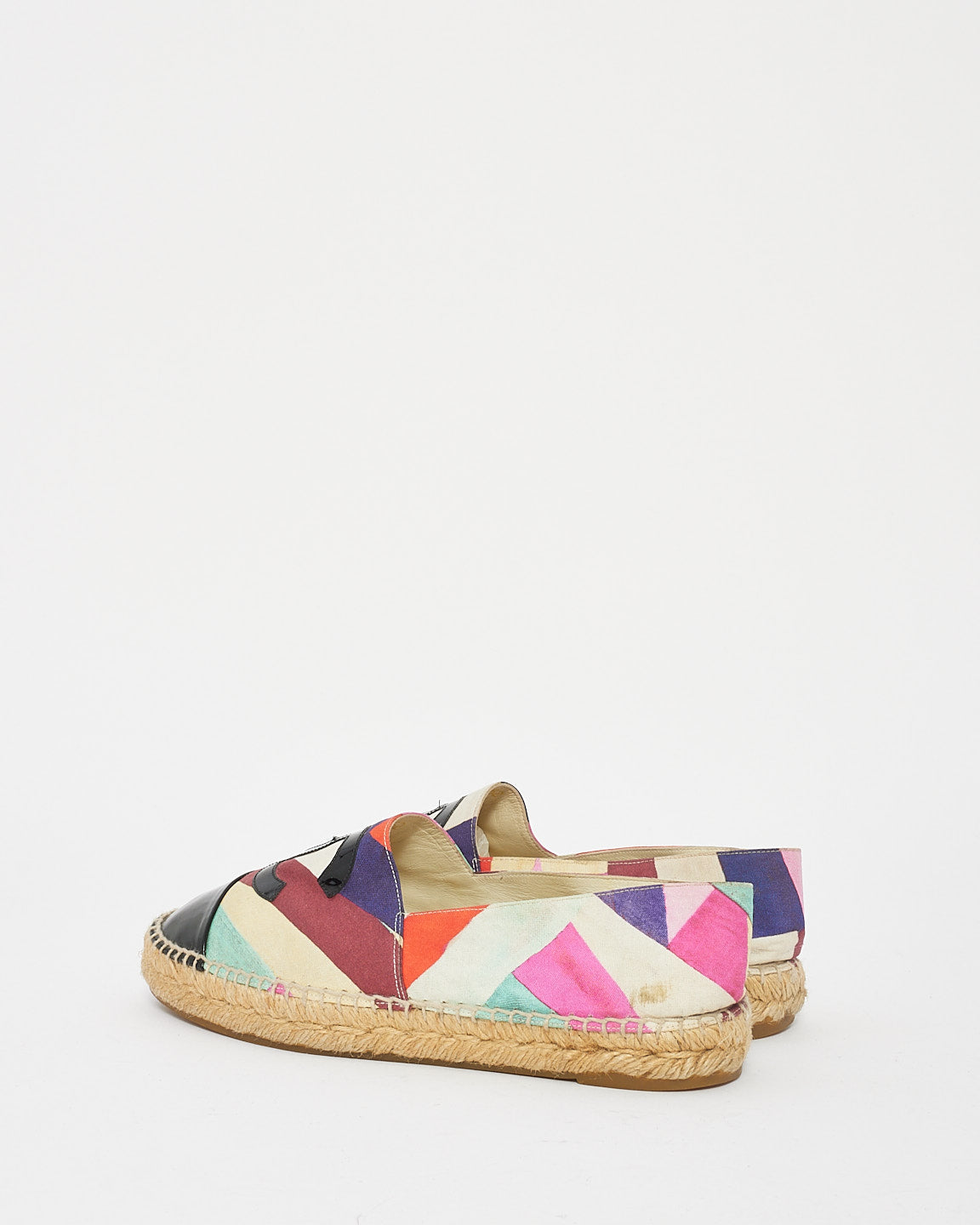 Chanel Multi Print CC Logo Fabric Canvas Espadrilles - 40