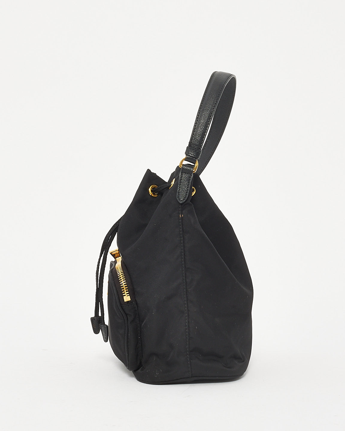 Prada Black Re-Nylon Duet Bucket Bag