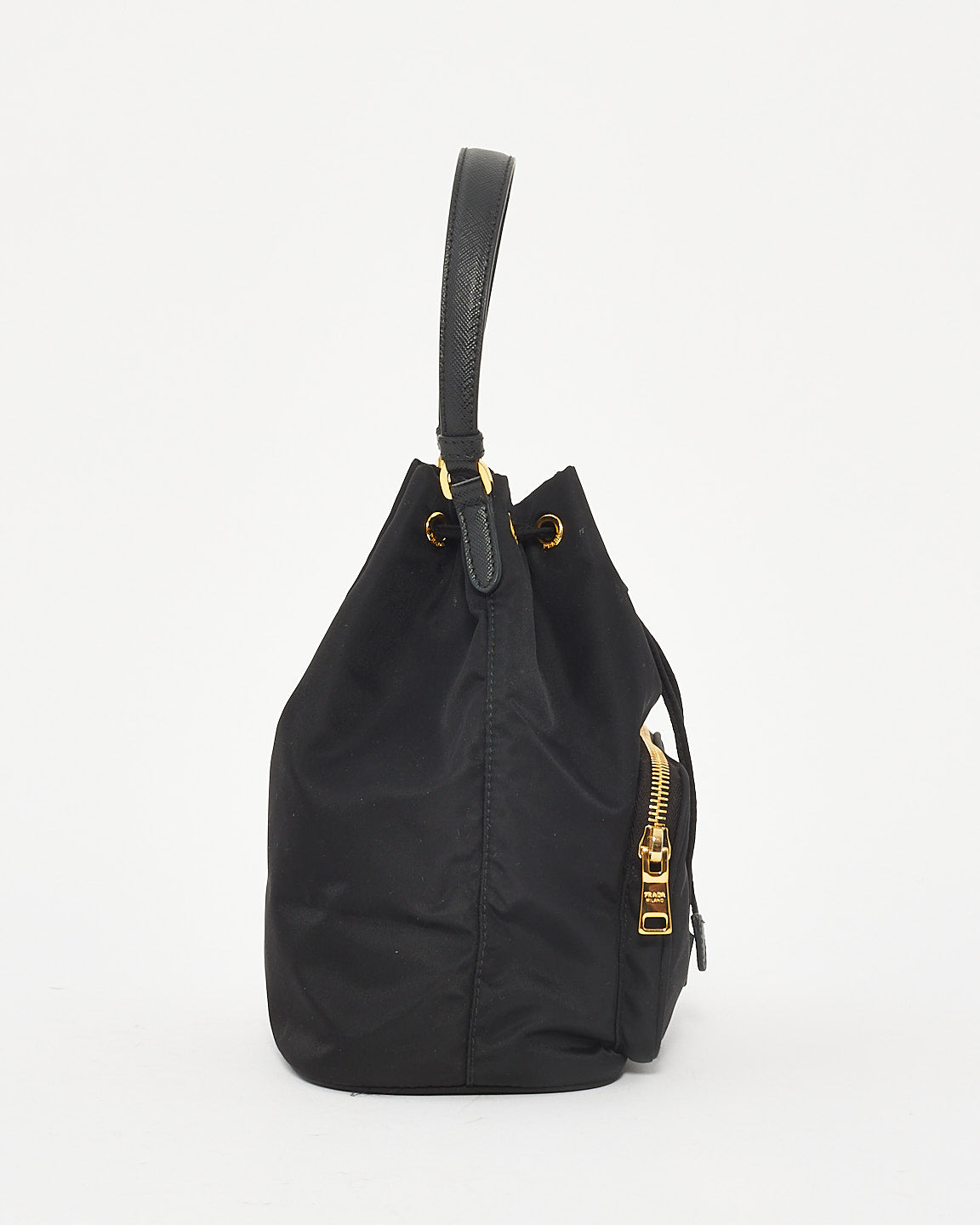 Prada Black Re-Nylon Duet Bucket Bag