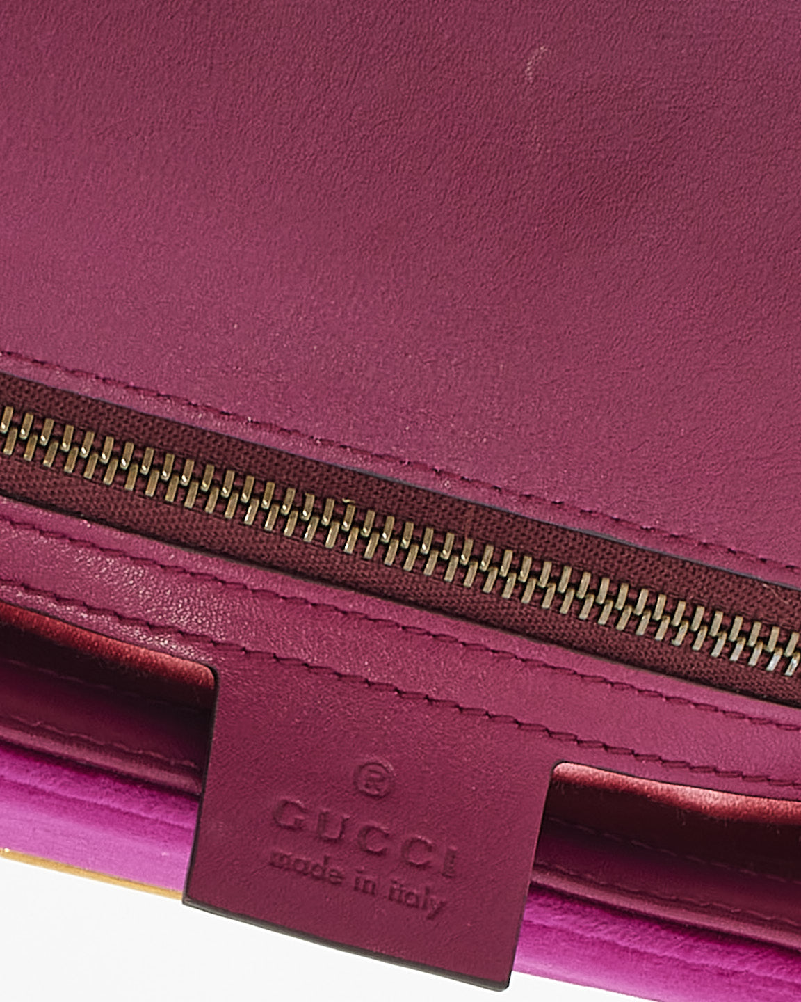 Gucci Fuschia Matelassé Velvet Small GG Marmont Shoulder Bag