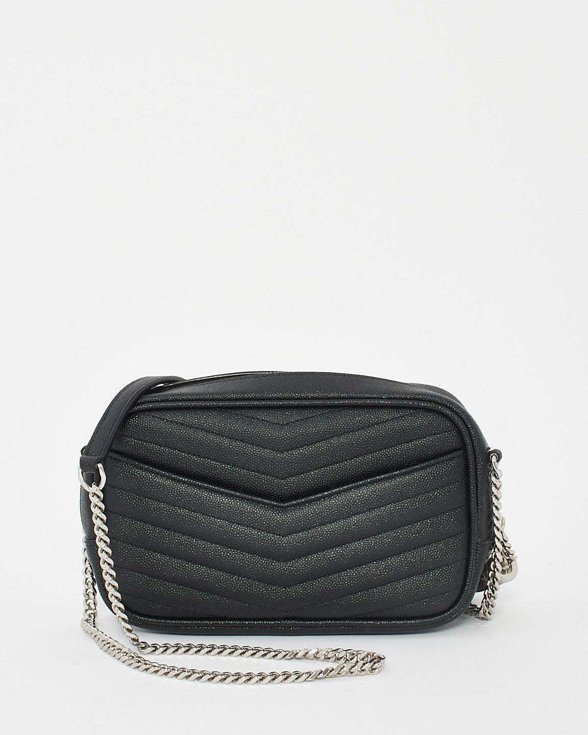 Sac appareil photo Mini Lou en cuir matelassé noir Saint Laurent