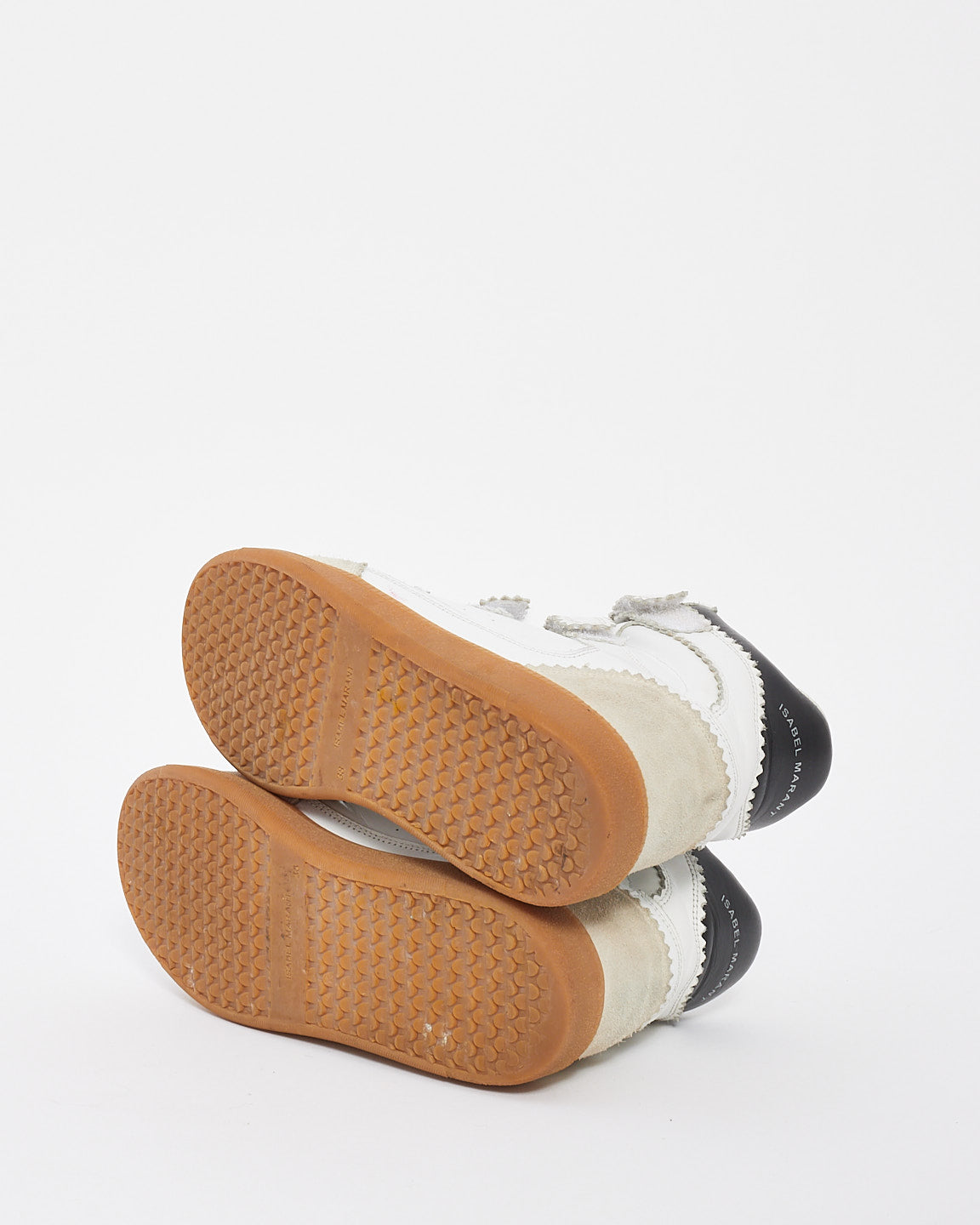 Isabel Marant Baskets montantes Bilsy en cuir blanc à velcro - 38