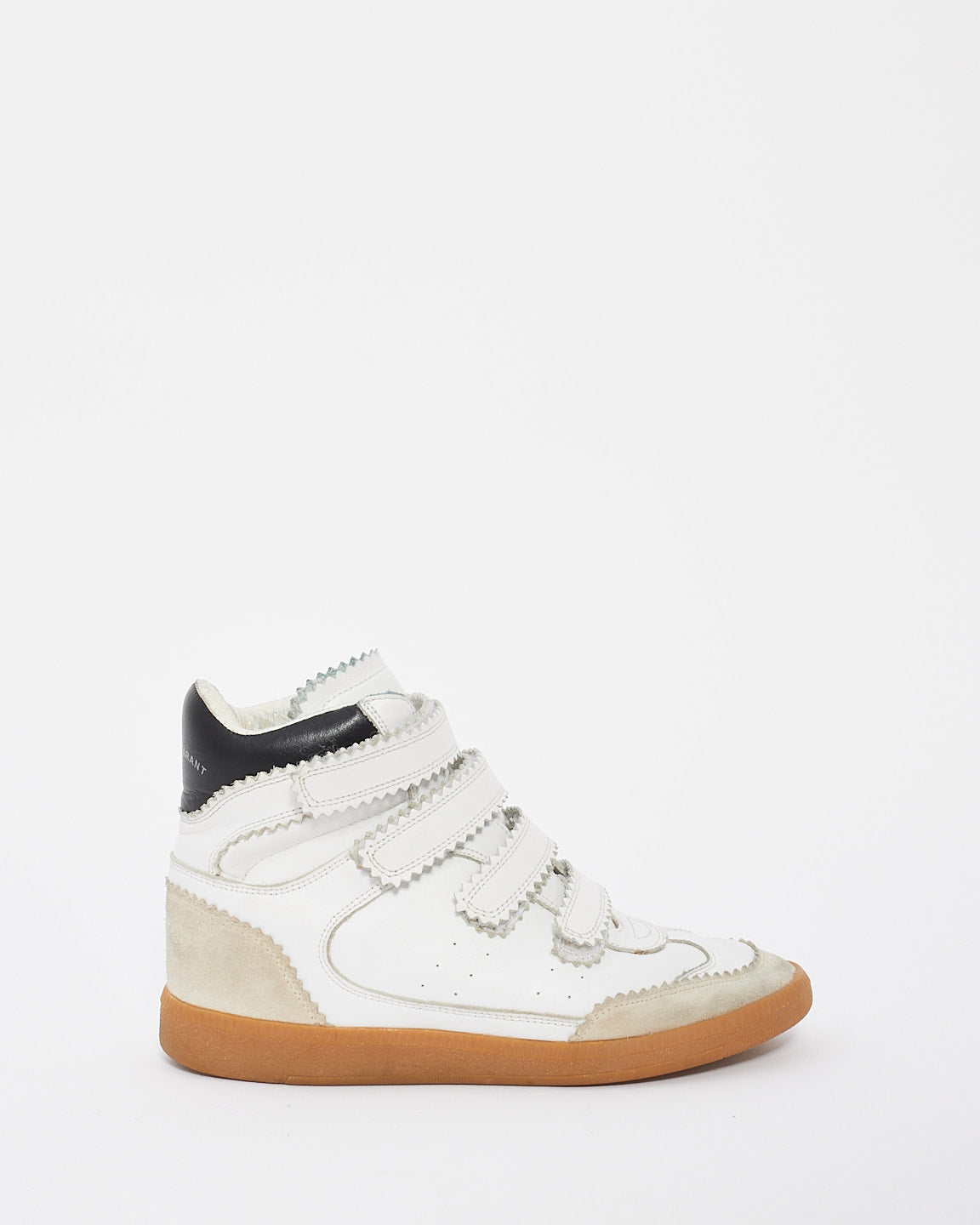 Isabel Marant Baskets montantes Bilsy en cuir blanc à velcro - 38