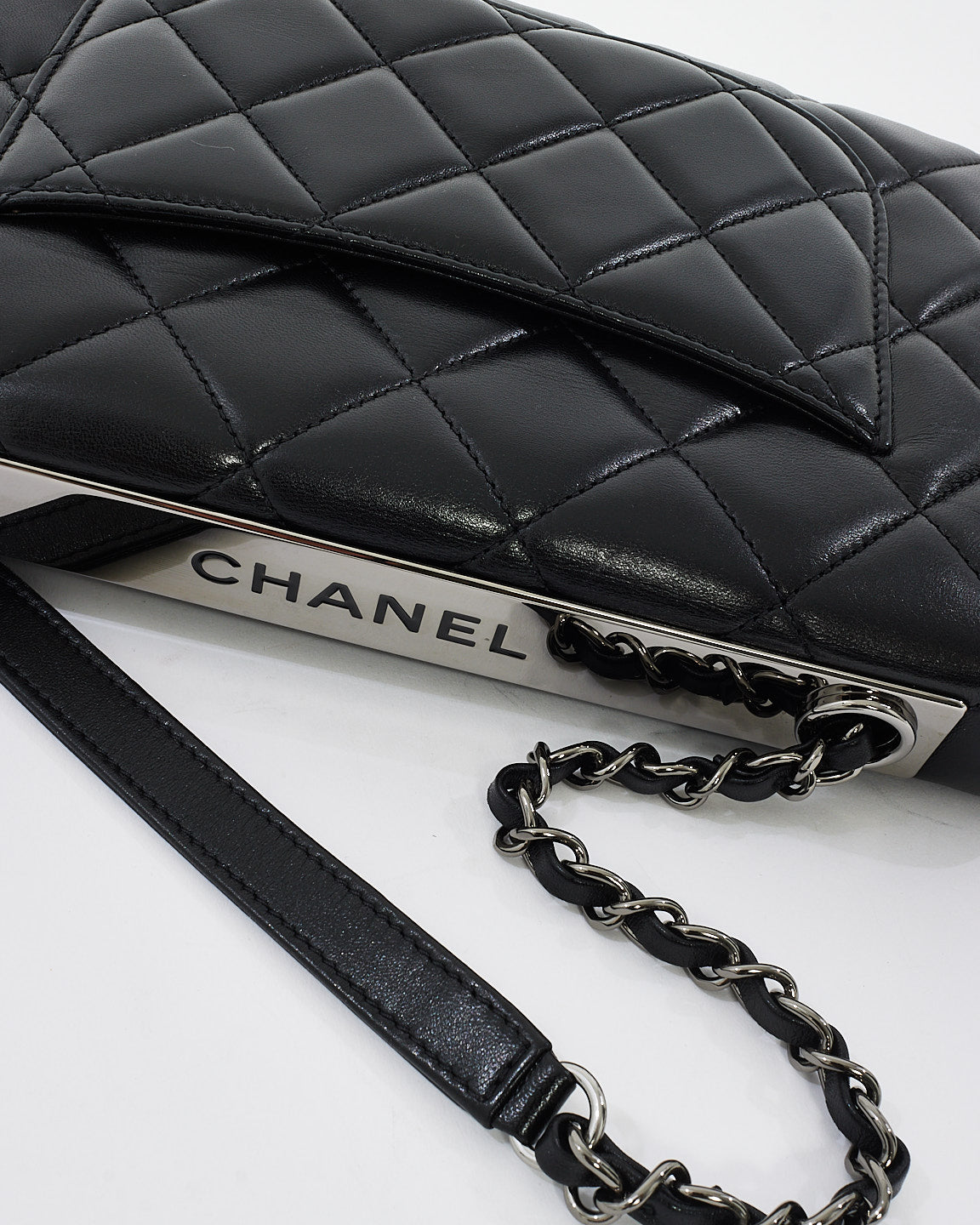 Chanel Black Quilted Lambskin Leather Trendy CC Flap Shoulder Bag