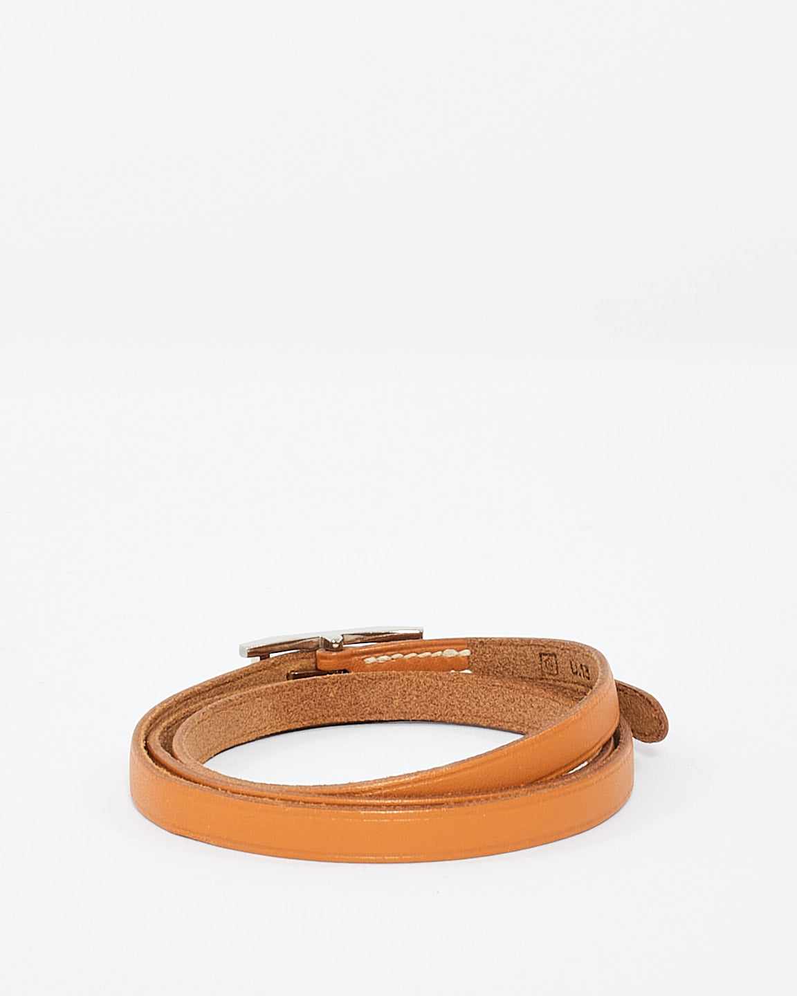 Hermès Brown Leather Behapi Triple Tour Wrap Bracelet