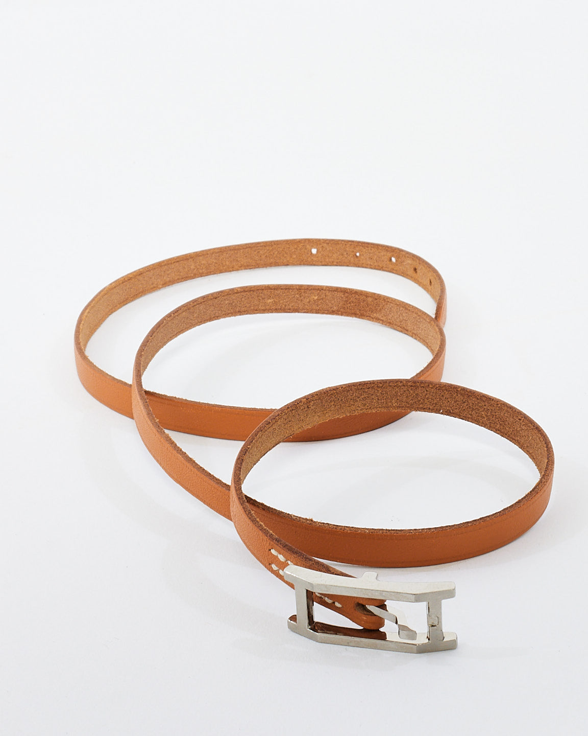 Hermès Brown Leather Behapi Triple Tour Wrap Bracelet