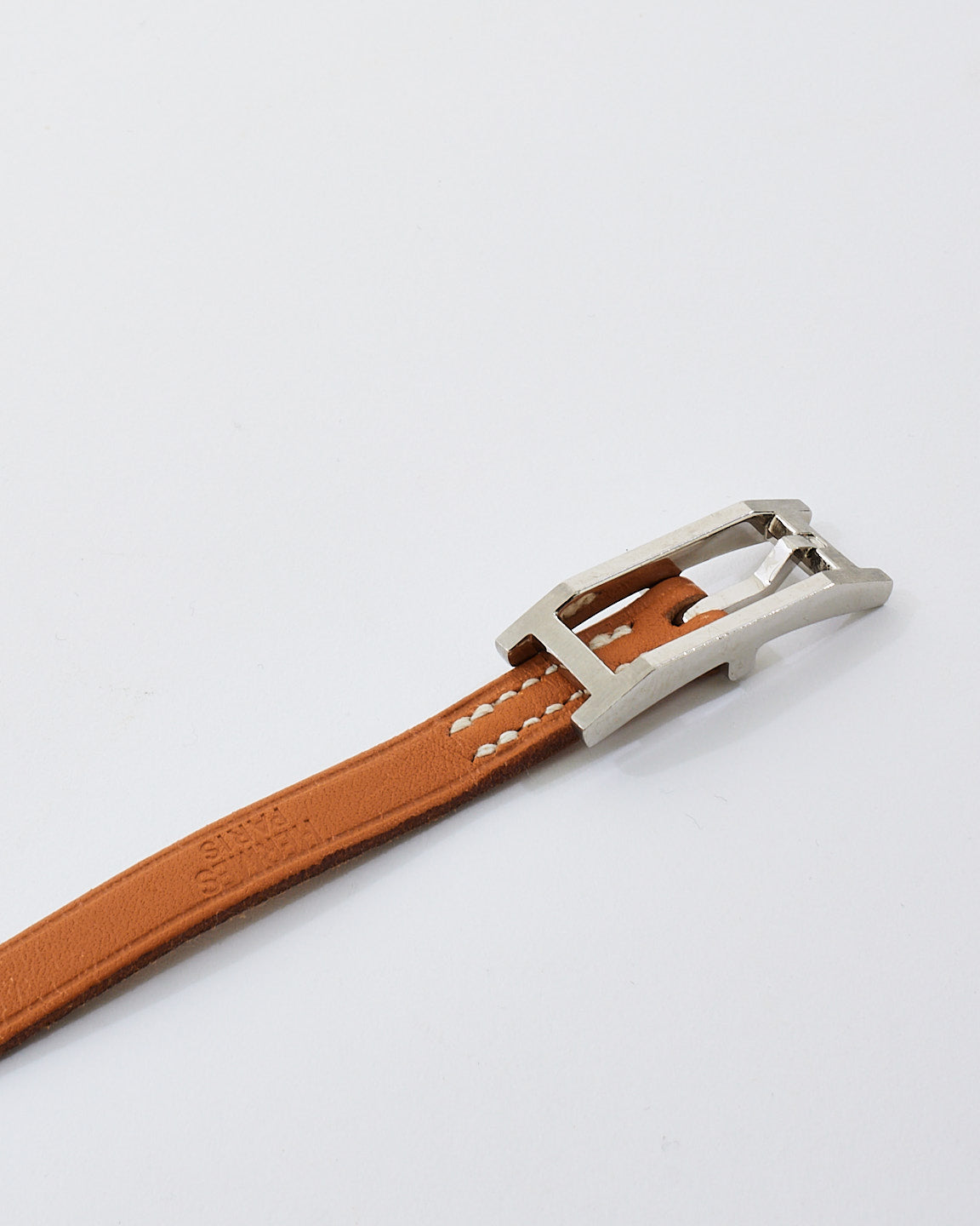 Hermès Brown Leather Behapi Triple Tour Wrap Bracelet