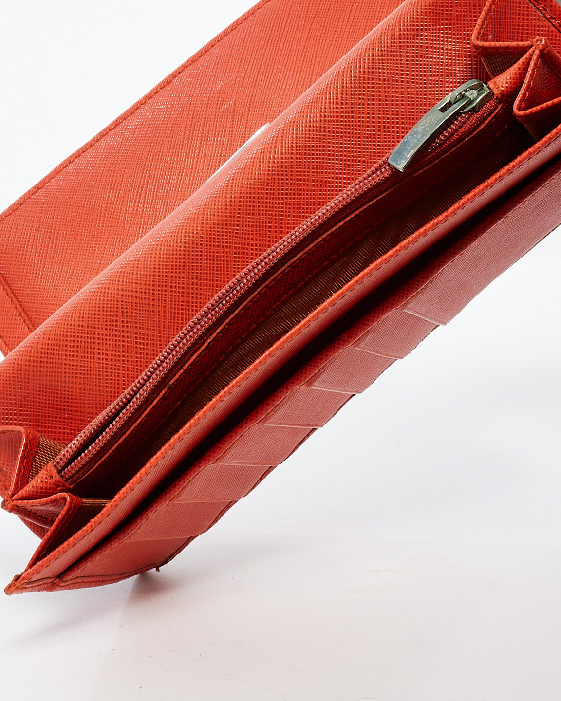 Salvatore Ferragamo Red Leather Long Wallet