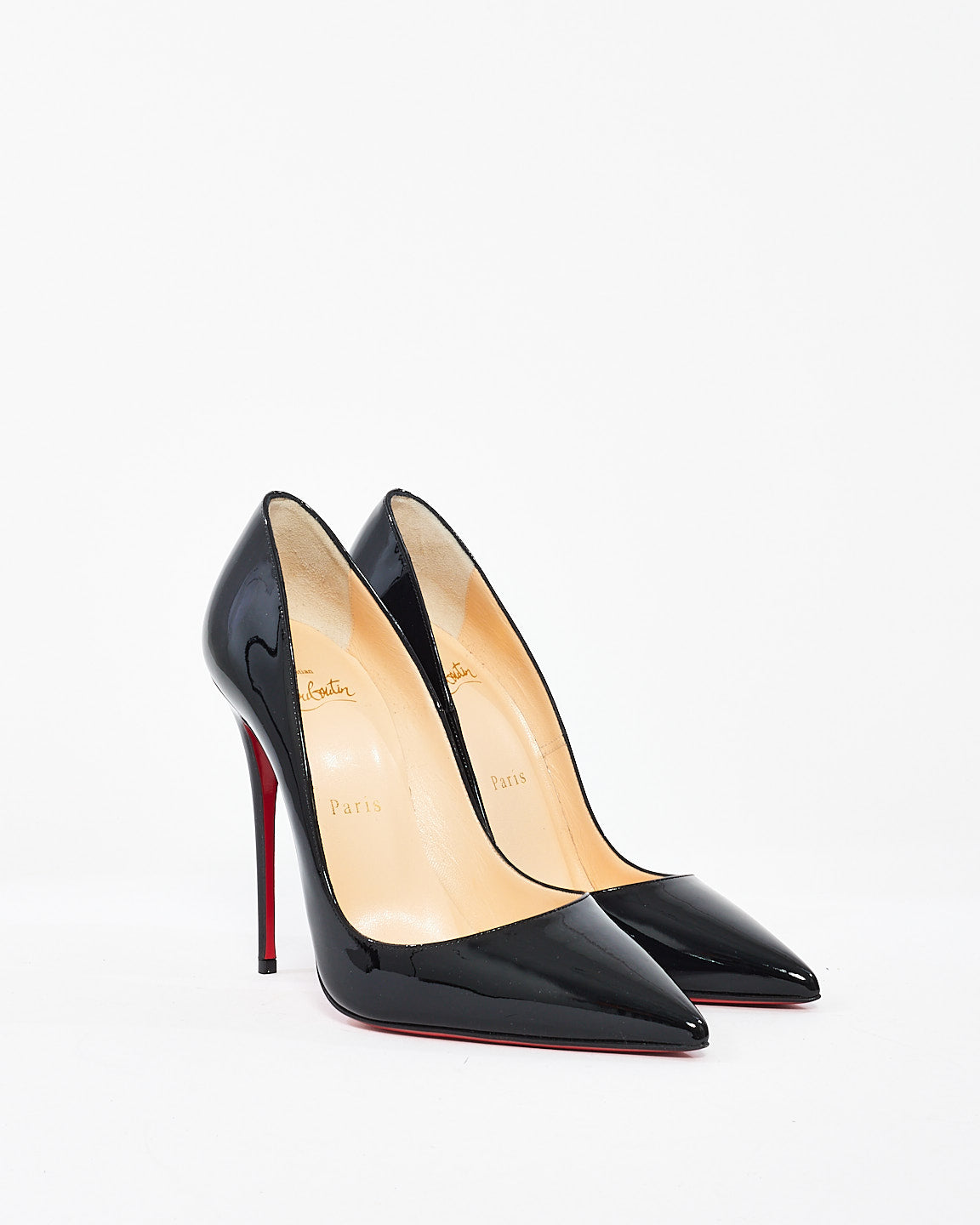 Christian Louboutin Black Patent Leather So Kate Pumps - 37.5