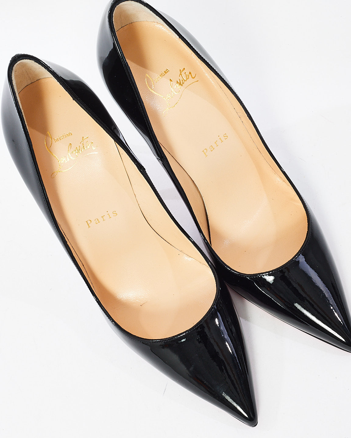 Christian Louboutin Black Patent Leather So Kate Pumps - 37.5