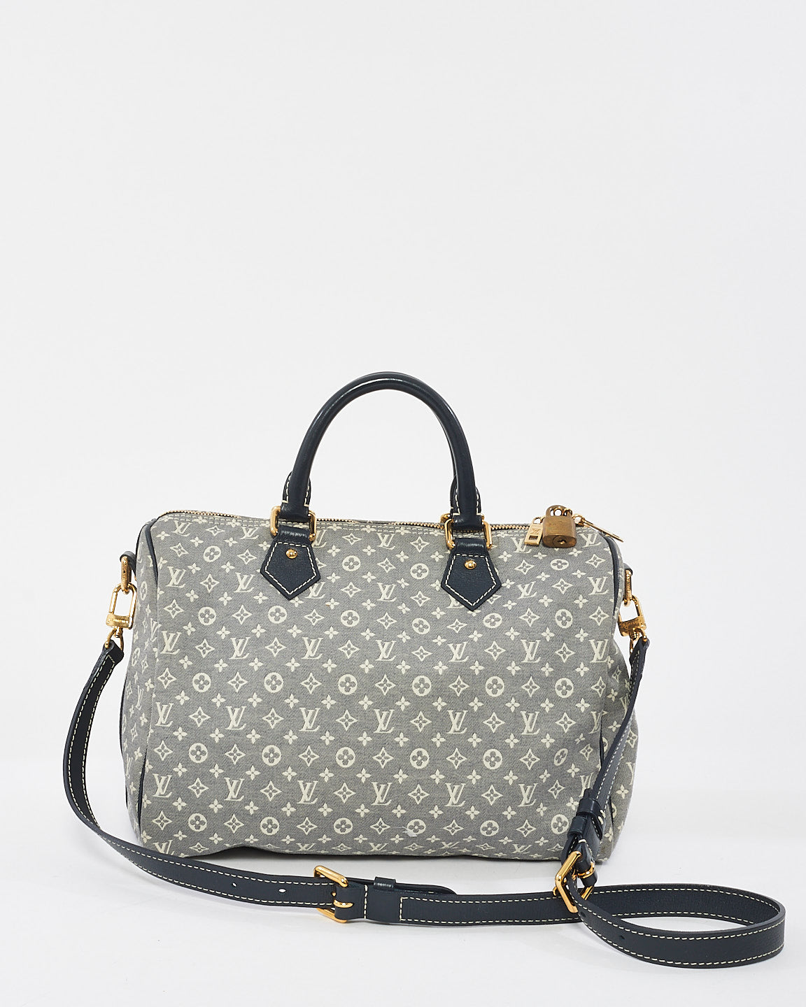 Louis Vuitton Blue Monogram Min Lin Canvas Speedy Bandoulière 30 Bag