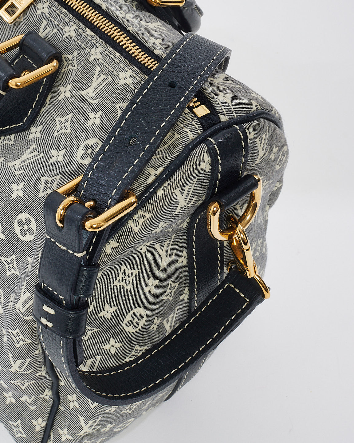 Louis Vuitton Blue Monogram Min Lin Canvas Speedy Bandoulière 30 Bag