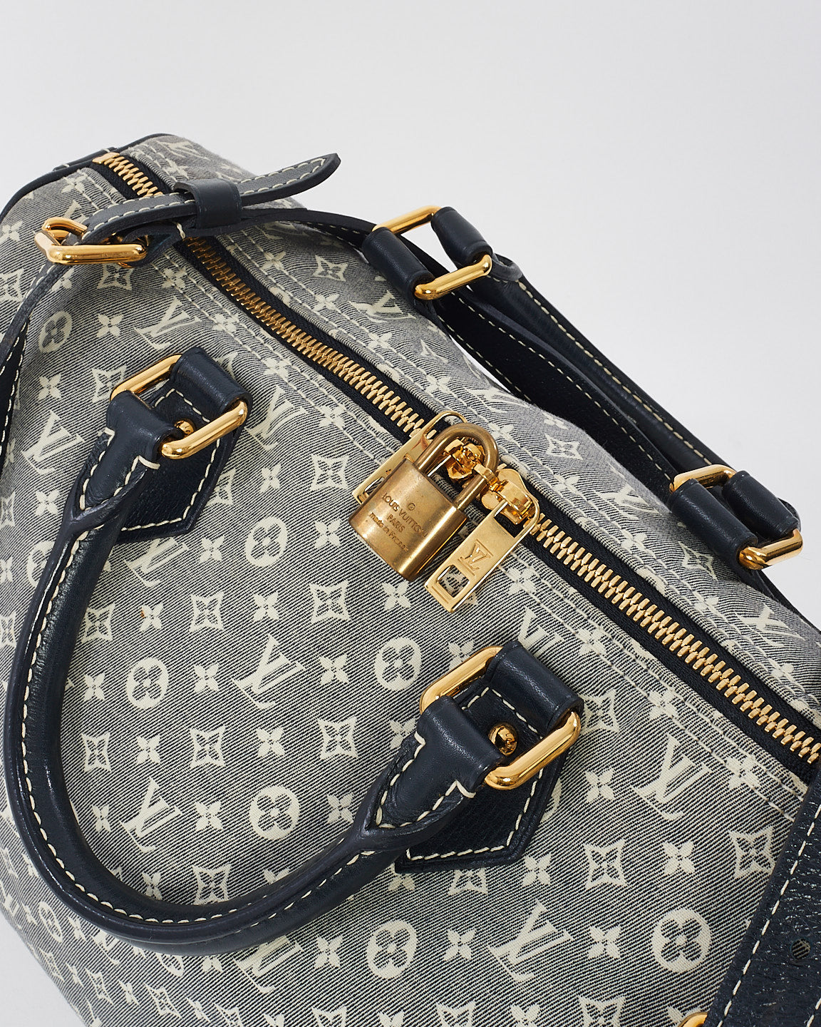 Louis Vuitton Blue Monogram Min Lin Canvas Speedy Bandoulière 30 Bag