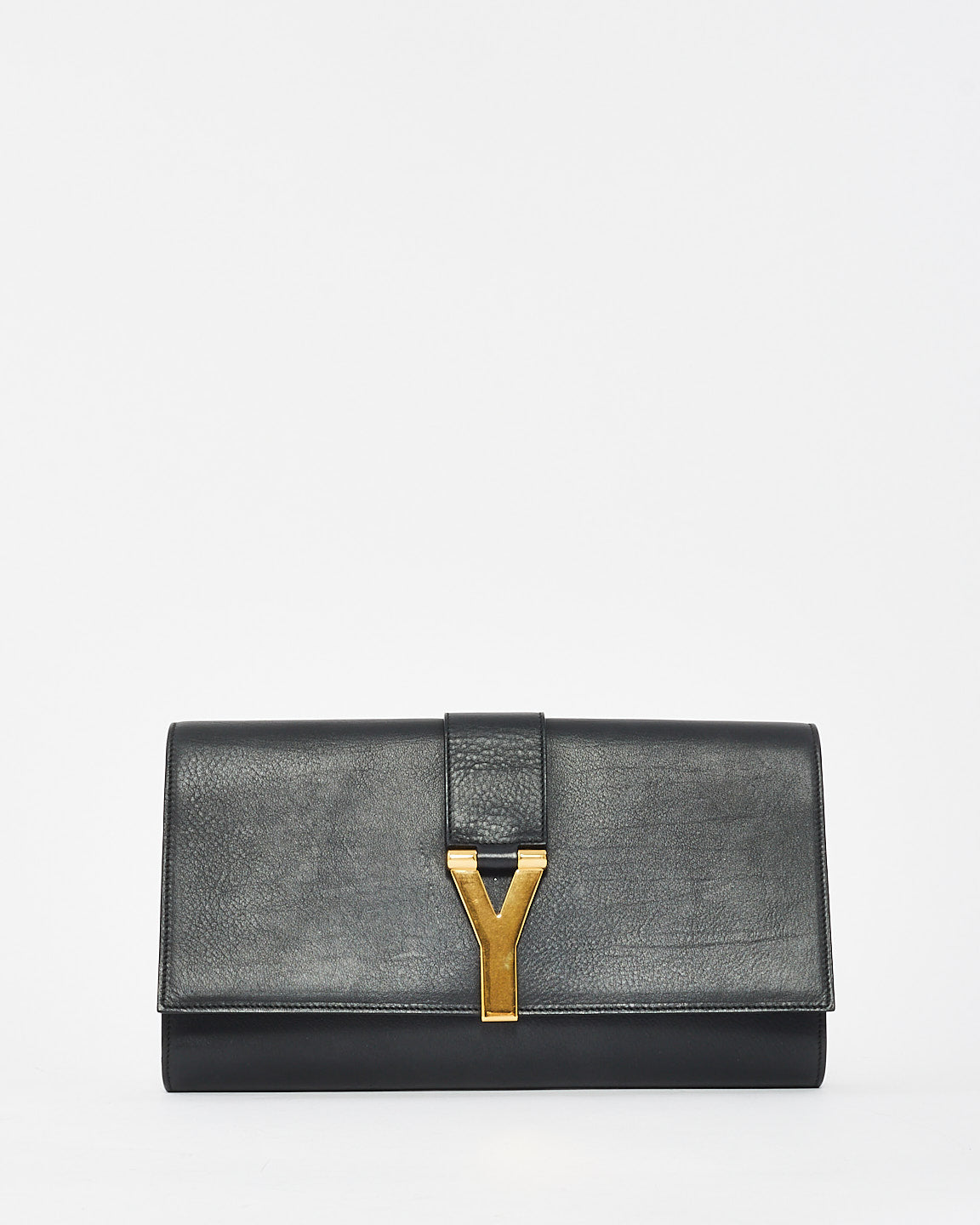 Saint Laurent Black Leather Classic Y Ligne Clutch