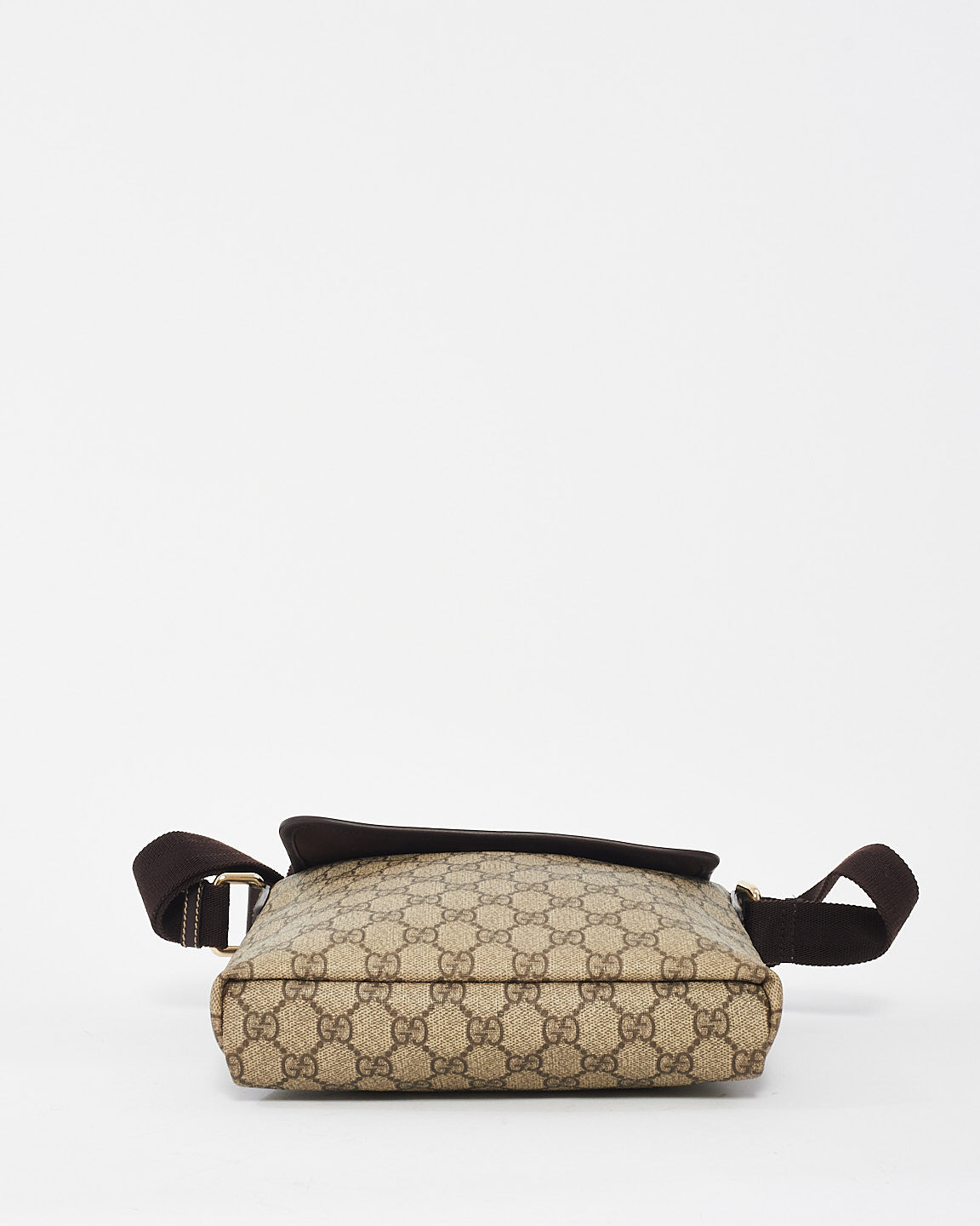 Gucci Brown Monogram GG Supreme Coated Canvas Flap Messenger Bag