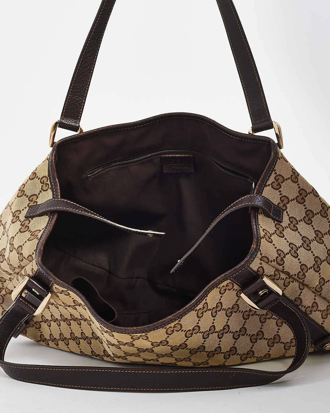 Gucci Brown Monogram GG Canvas Medium Abbey Shoulder Bag