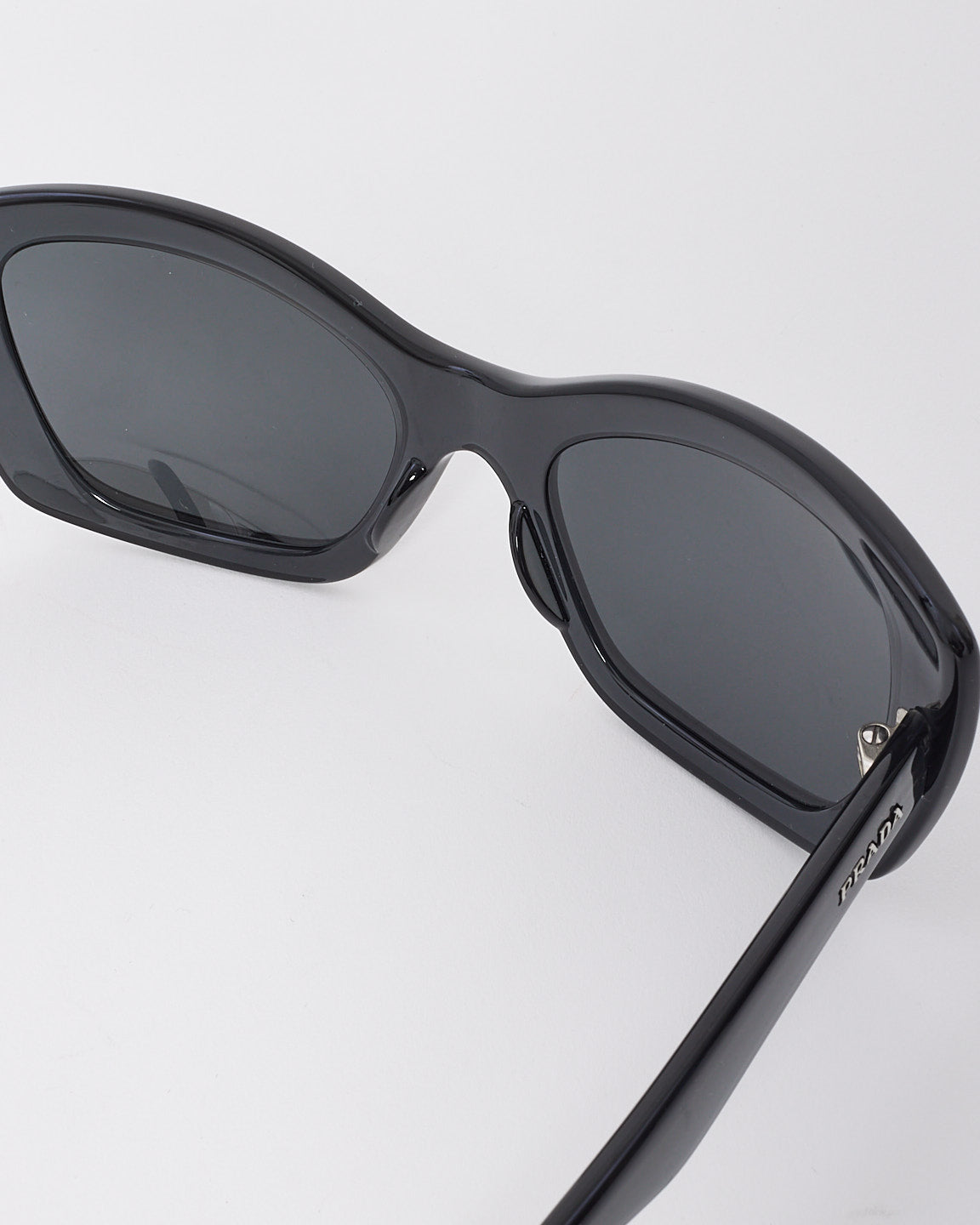 Prada Black Acetate Cat Eye Frame Sunglasses  SPR 19M