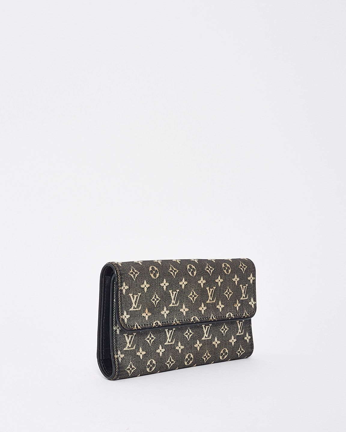 Louis Vuitton Blue & Grey Monogram Denim Canvas Sarah Wallet