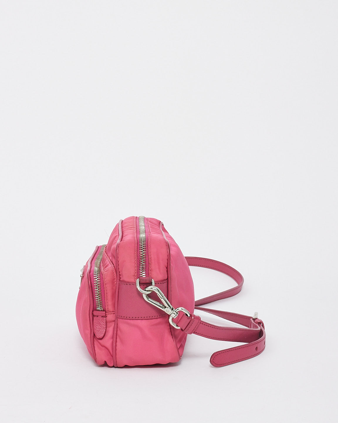 Prada Pink Nylon Crossbody Camera Bag