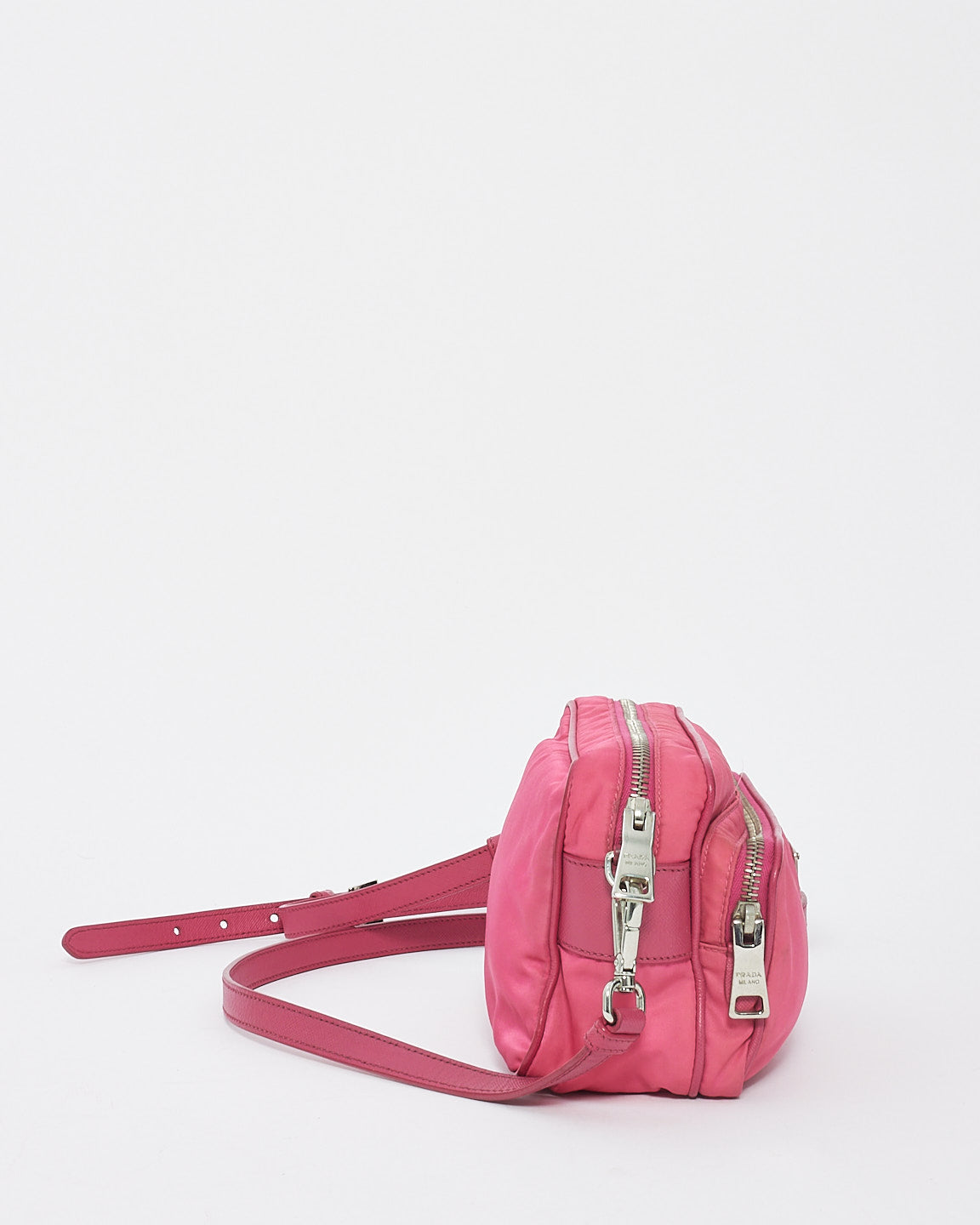 Prada Pink Nylon Crossbody Camera Bag