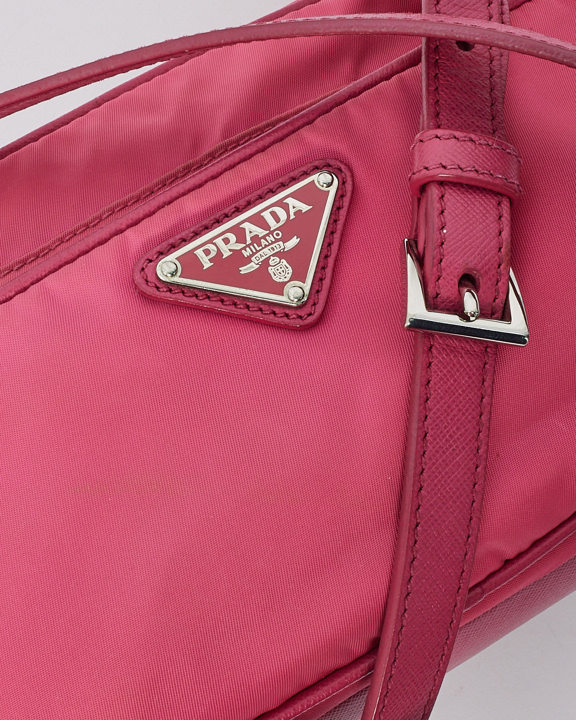 Prada Pink Nylon Crossbody Camera Bag