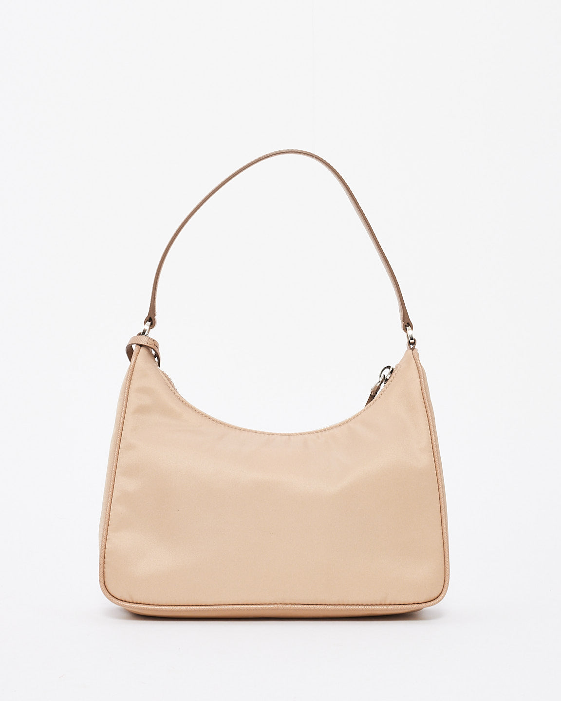 Prada Beige Nylon Re-edition 2000 Mini Hobo Shoulder Bag