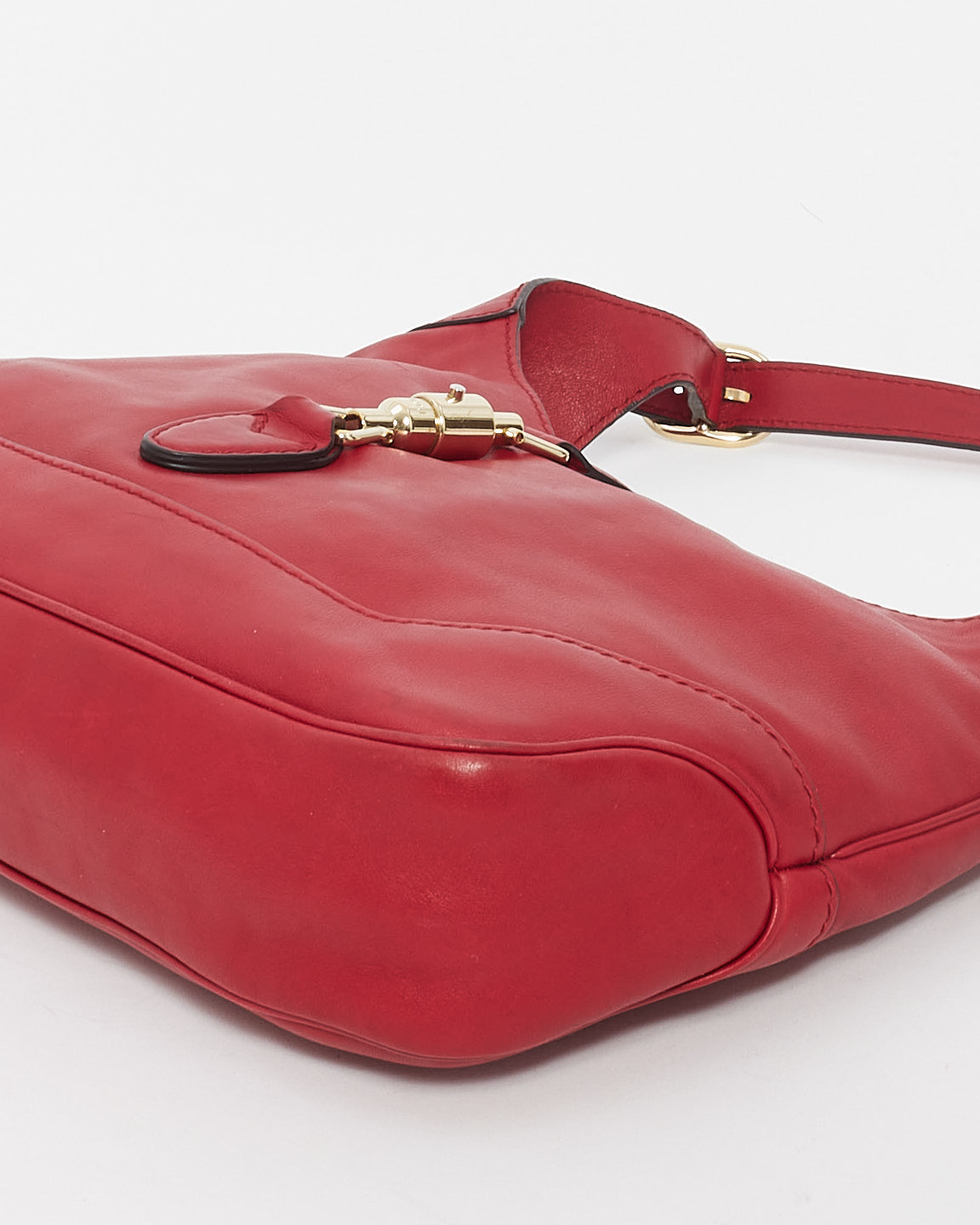 Gucci Red Leather 1961 Jackie Hobo Bag