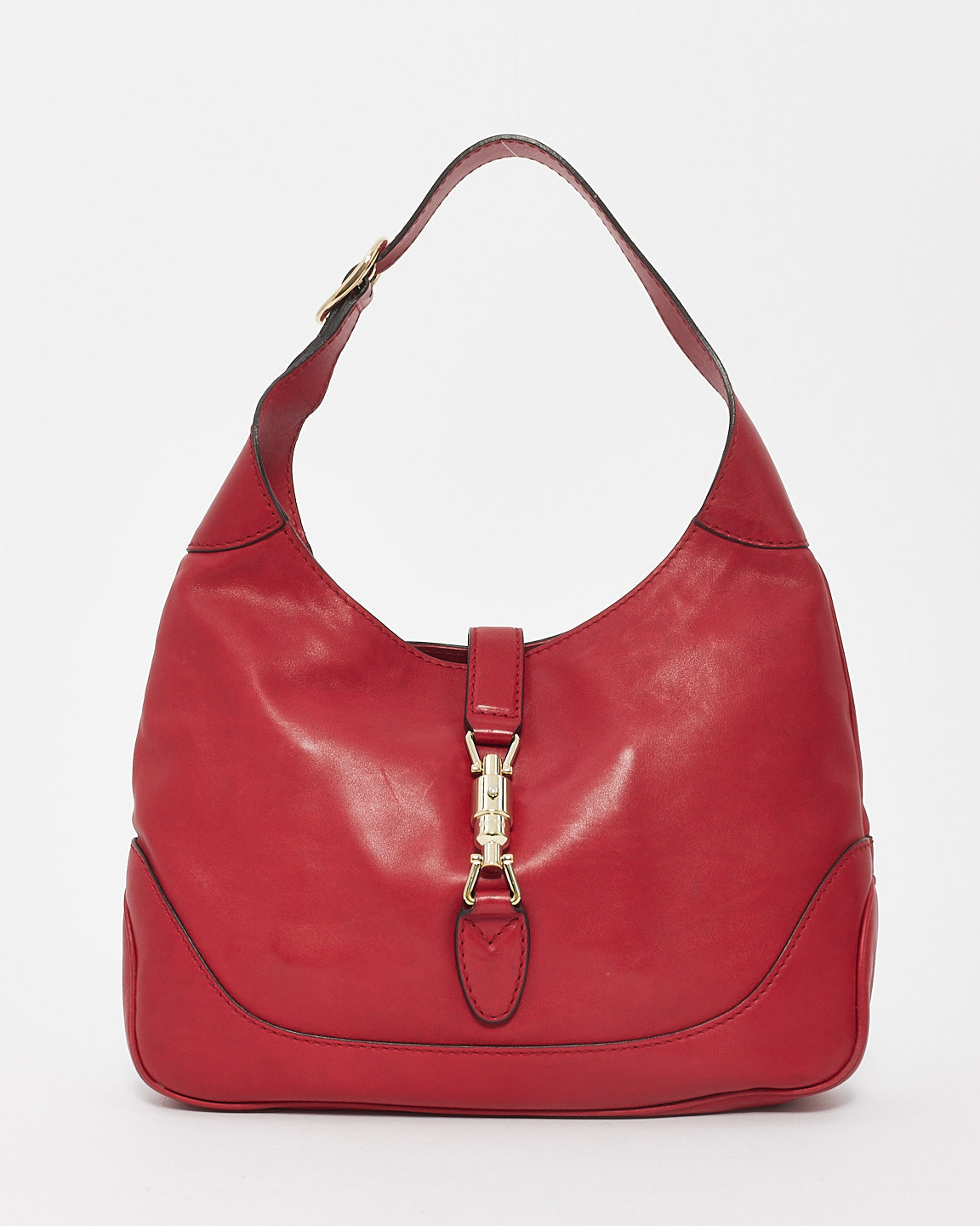 Gucci Red Leather 1961 Jackie Hobo Bag