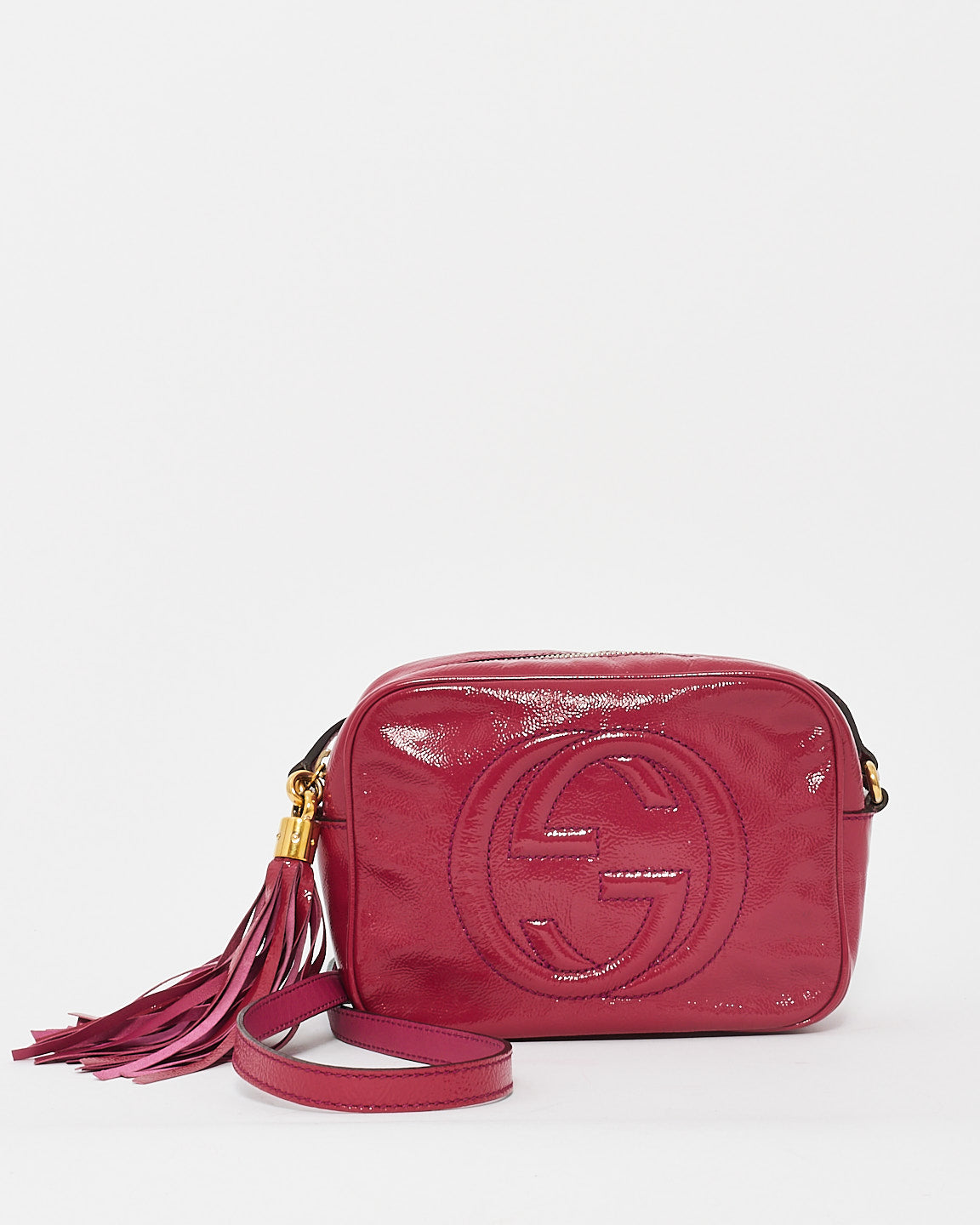 Gucci Fuchsia Pink Patent Leather Soho Disco Bag