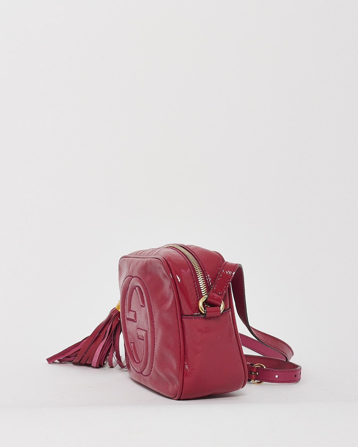 Gucci Fuchsia Pink Patent Leather Soho Disco Bag