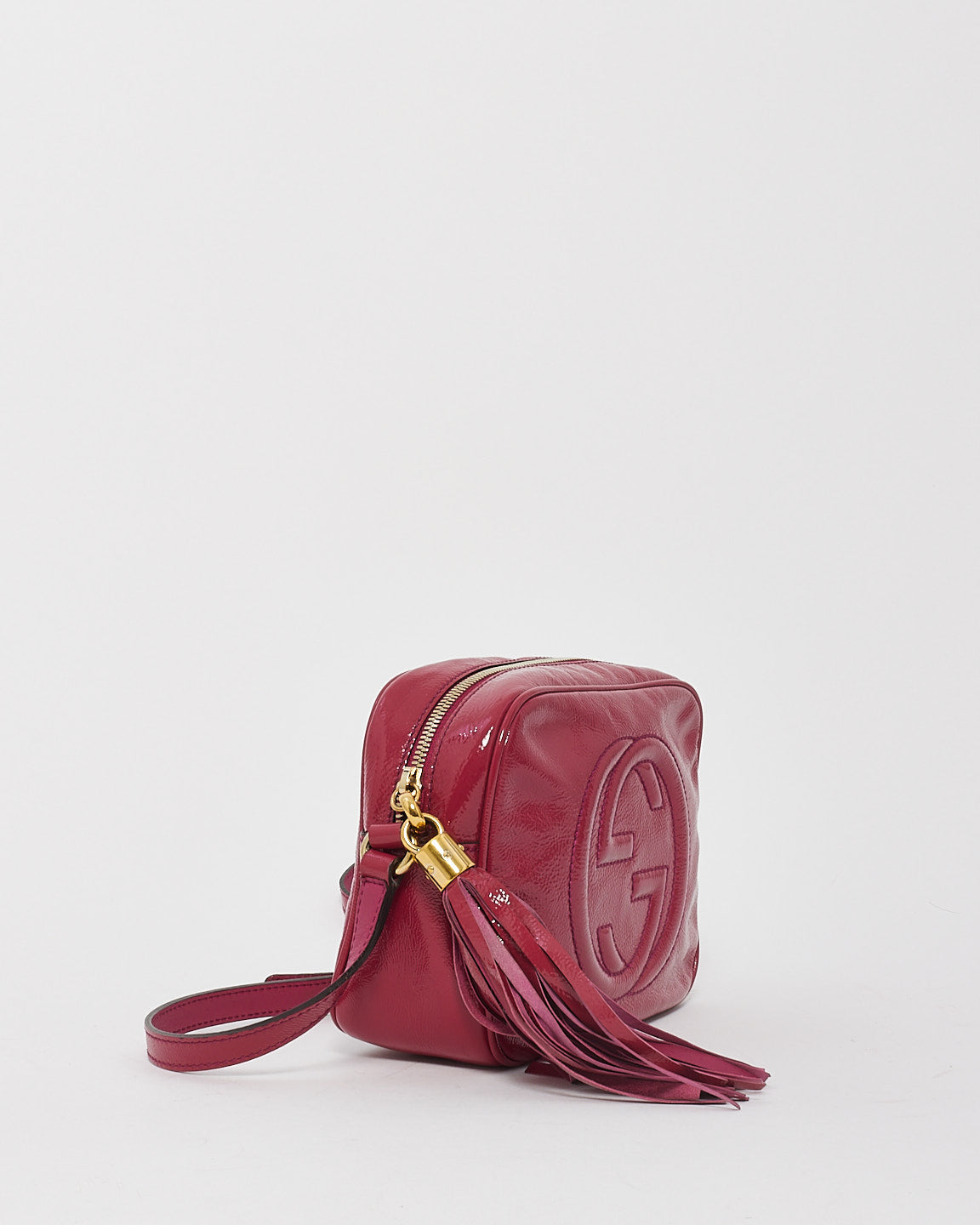 Gucci Fuchsia Pink Patent Leather Soho Disco Bag