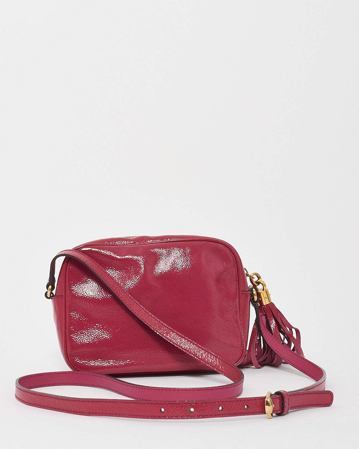 Gucci Fuchsia Pink Patent Leather Soho Disco Bag