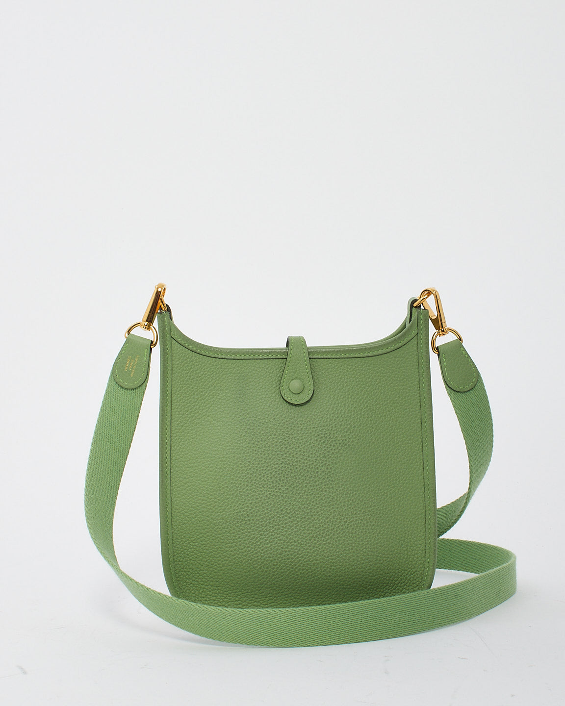 Hermès Vert Criquet Taurillon Maurice Leather Evelyne TPM