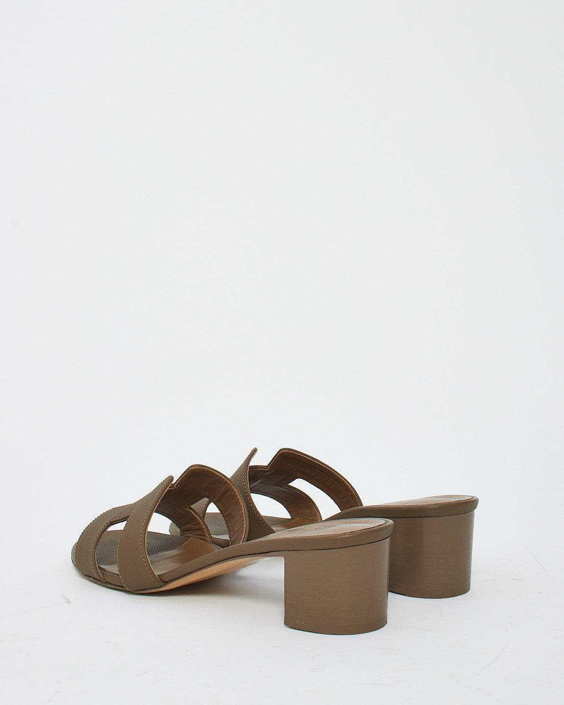 Hermès Etoupe Epsom Leather Oasis Sandals - 39.5