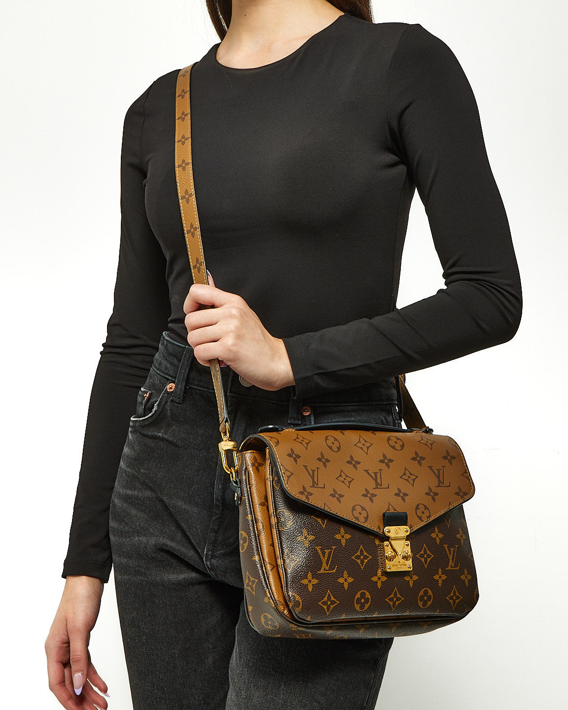 Louis Vuitton Reverse Monogram Canvas Pochette Metis Bag