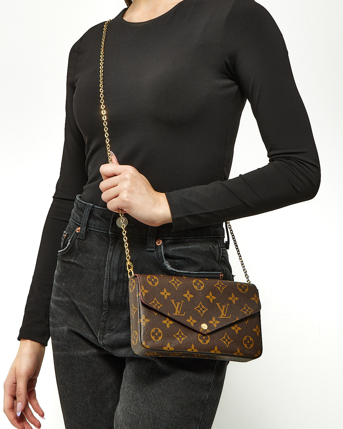 Louis Vuitton Monogram Canvas Pochette Felicie Chain Bag