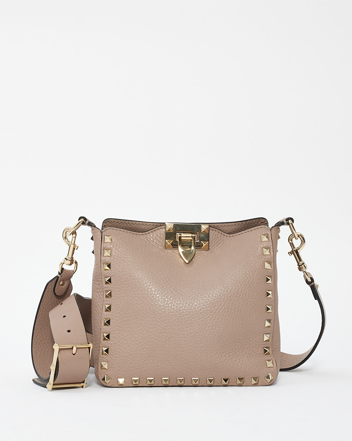 Valentino Blush Pink Leather Rockstud Crossbody Bag Bag