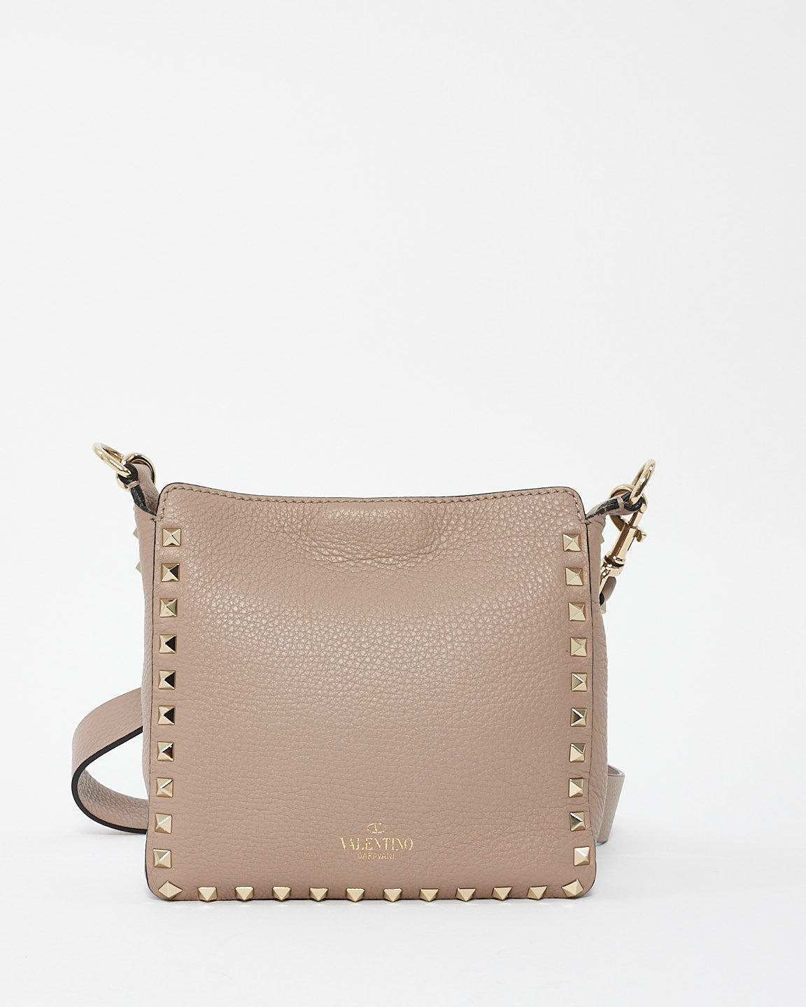 Valentino Blush Pink Leather Rockstud Crossbody Bag Bag