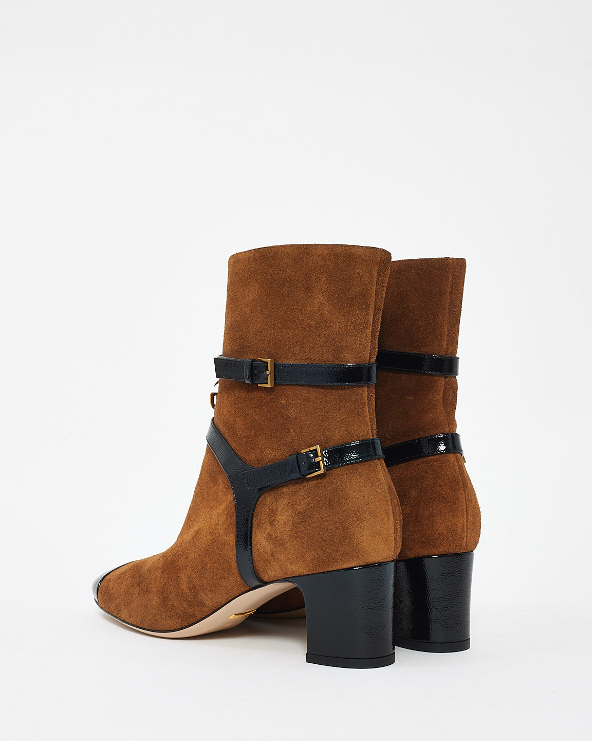 Gucci Tobacco Brown Suede Geraldine Ankle Boots - 40