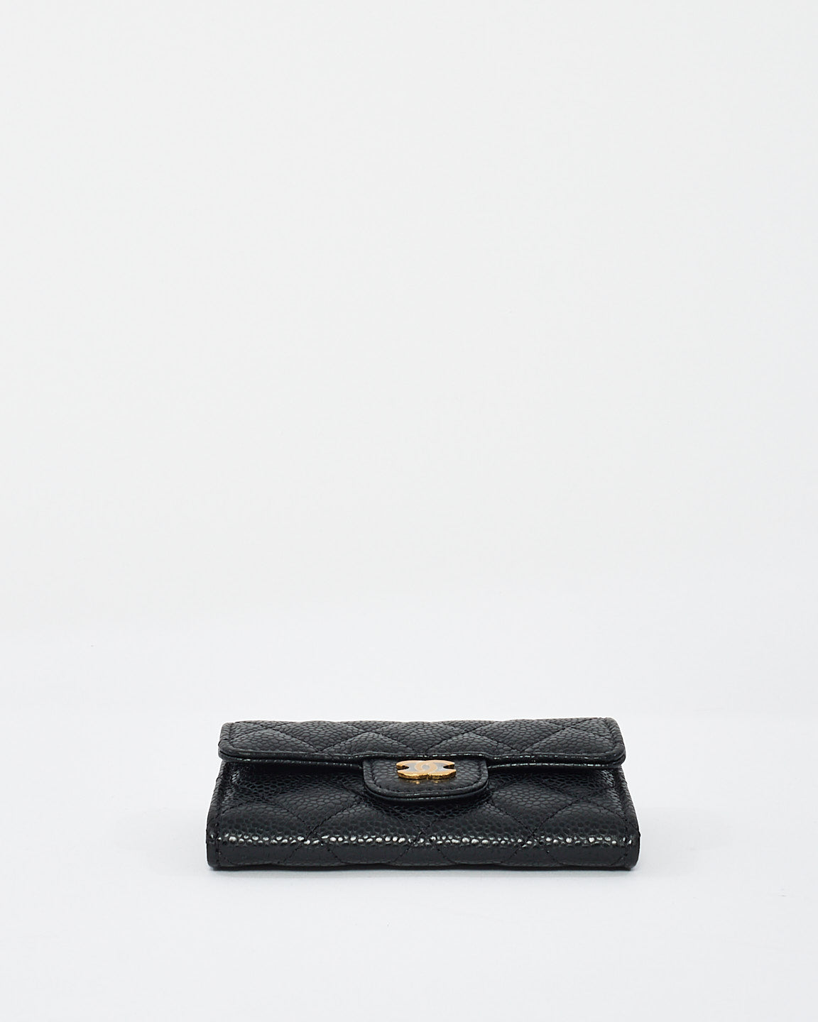 Chanel Black Caviar Leather Classic Flap Card holder