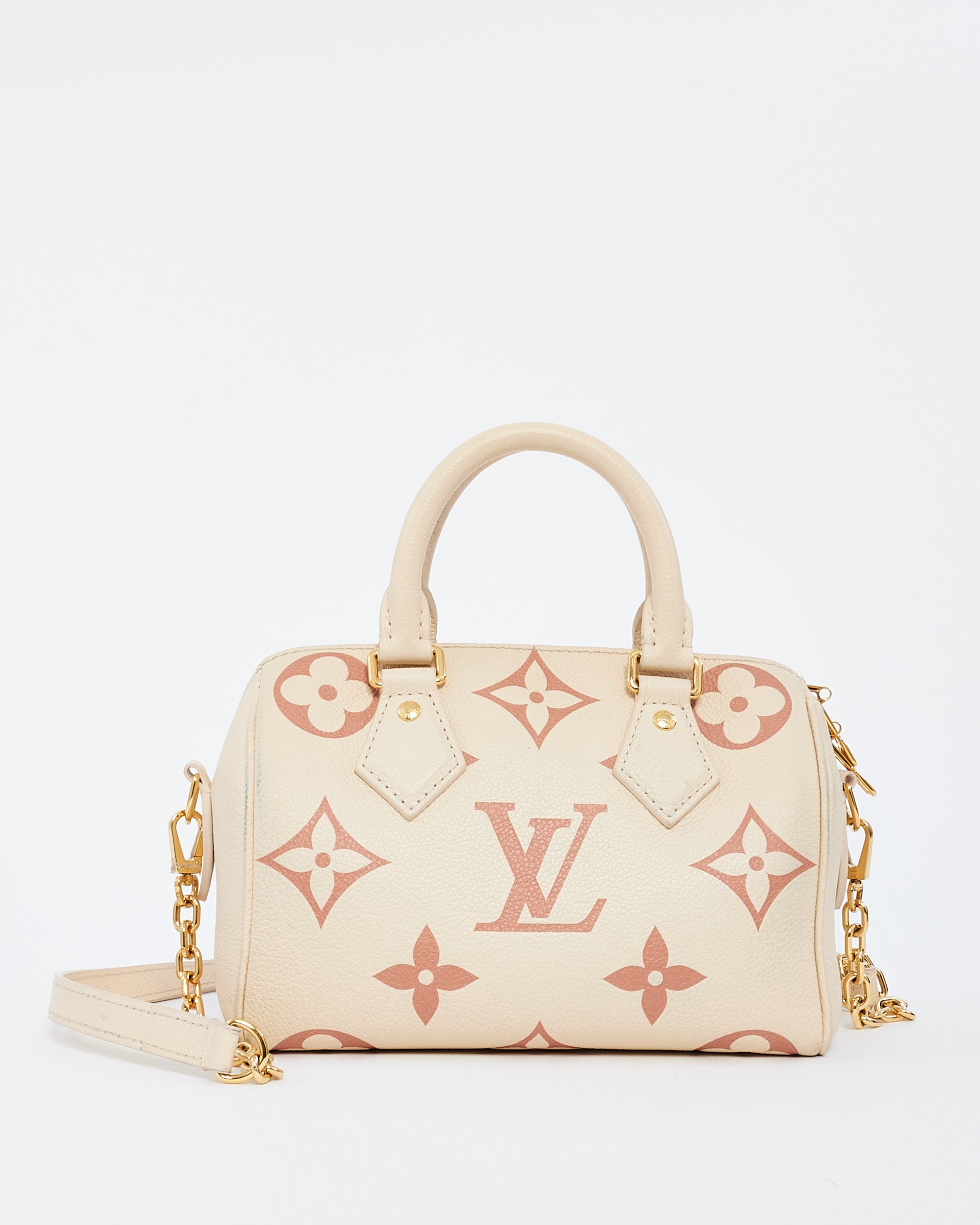 Louis Vuitton Cream Bicolor Monogram Empreinte Leather Monogram